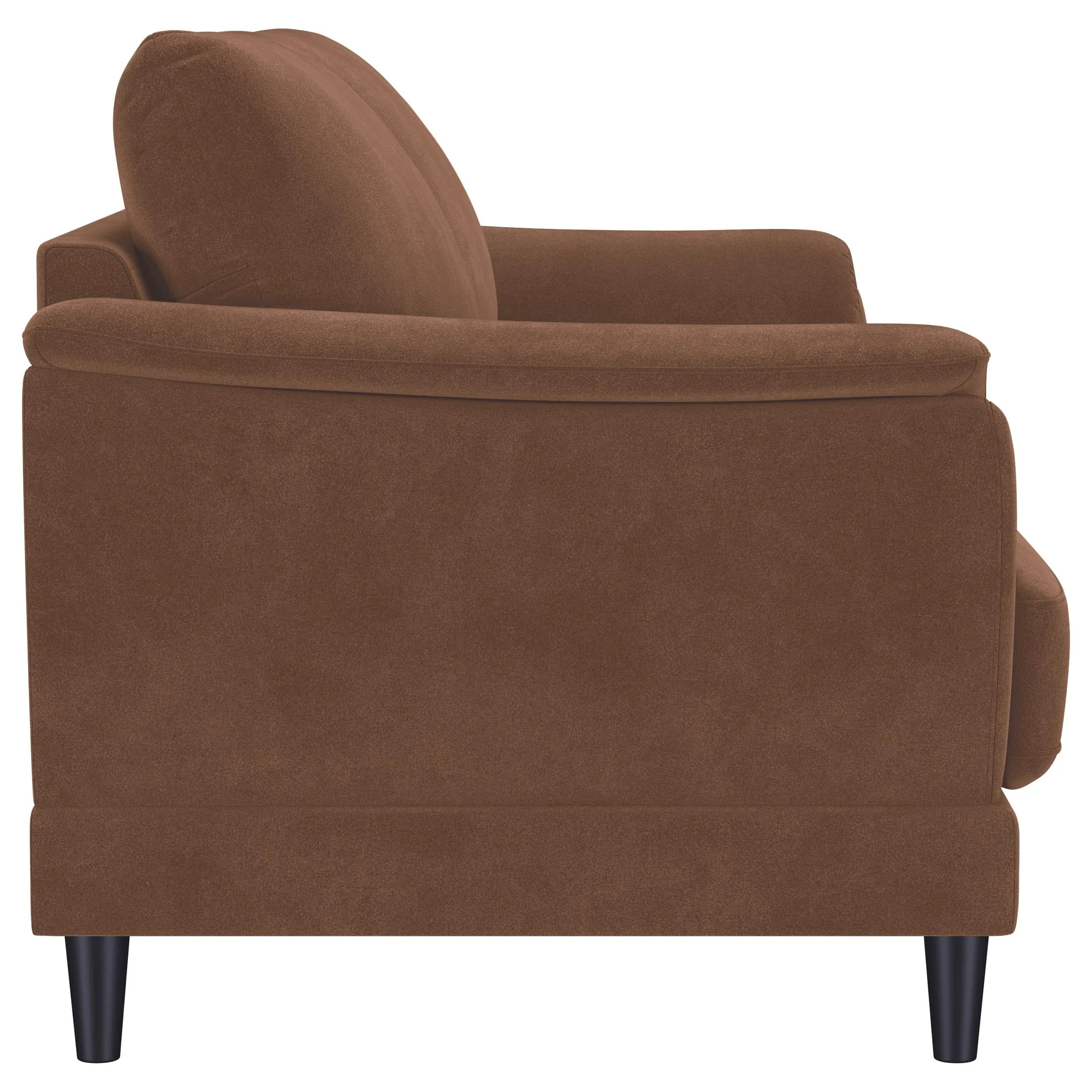 Selma Rust Velvet Crescent Arm Sofa - Image 9