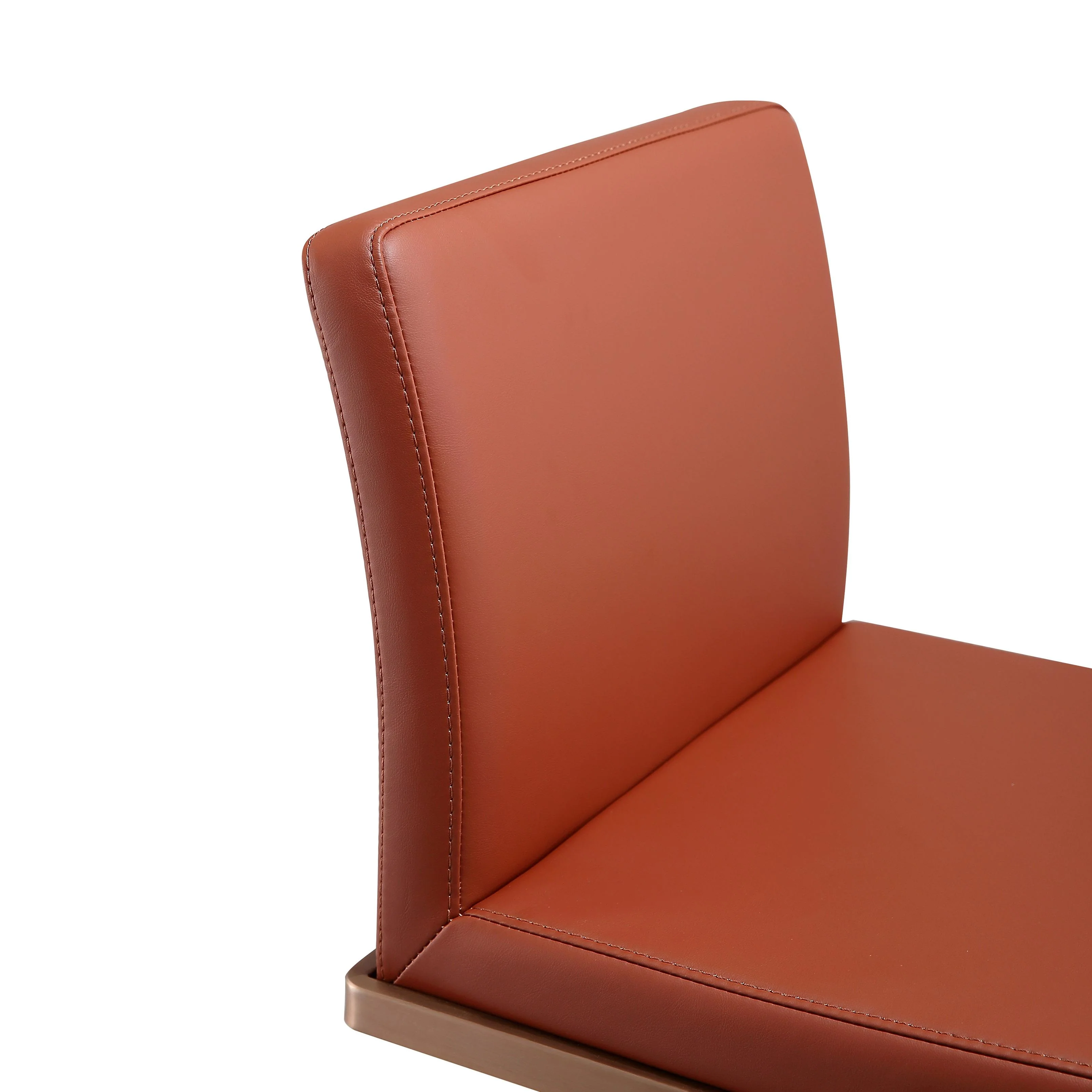 Sentinel Saddle Brown and Rose Gold Adjustable Stool - Image 6
