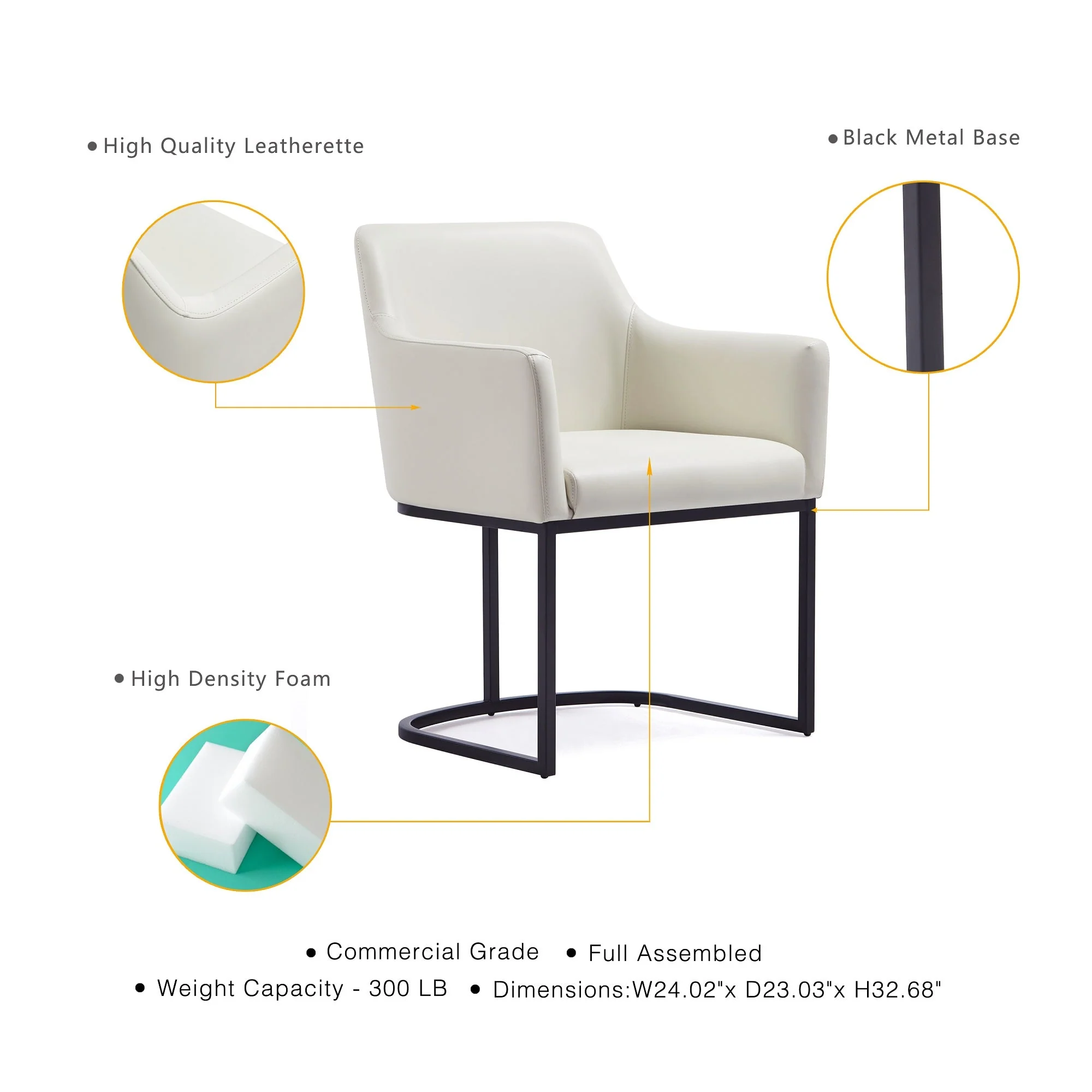 Serena 8 Piece Dining Set in Cream - Image 5