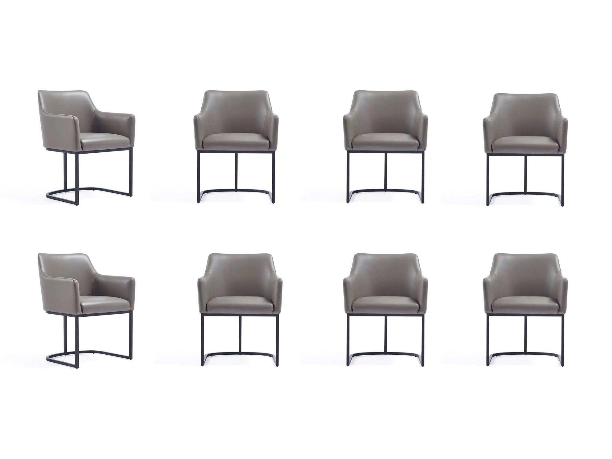 Serena 8 Piece Dining Set in Grey