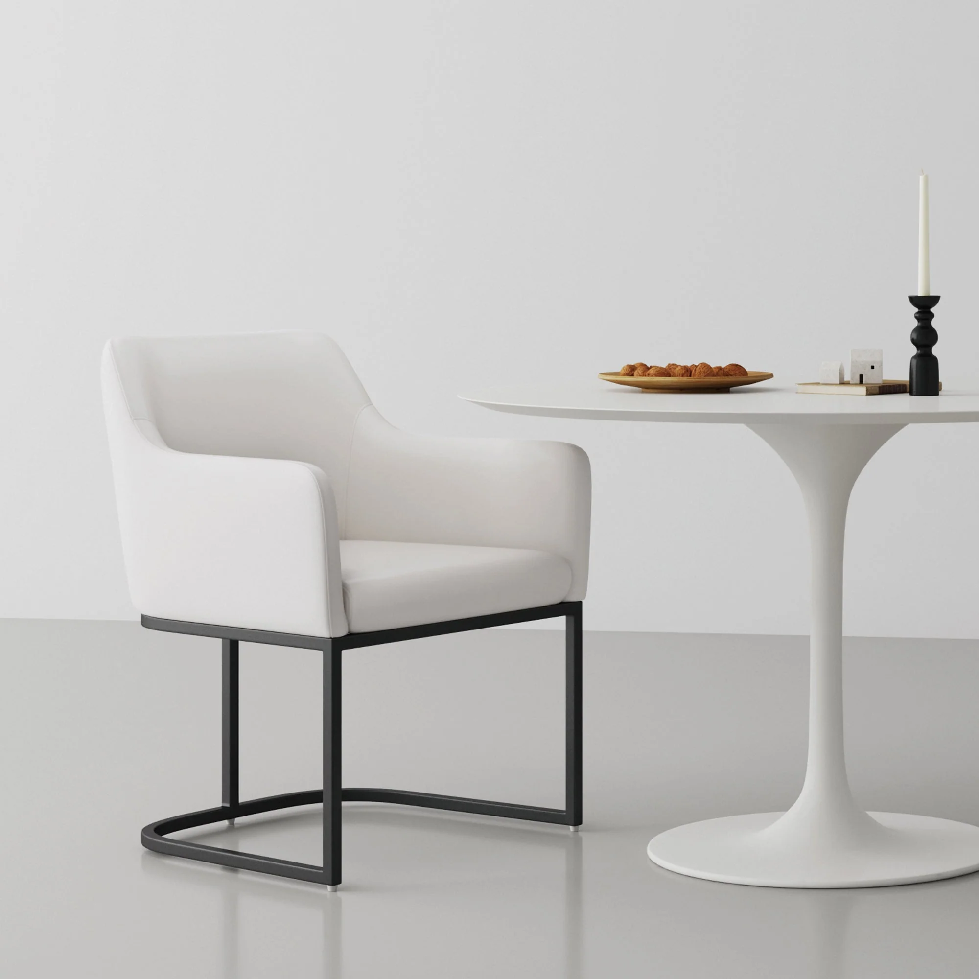 Serena Dining Armchair in Cream - Image 2