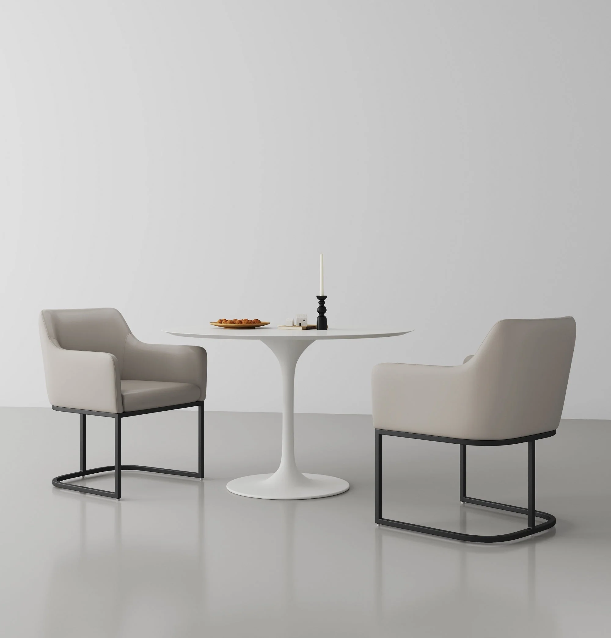 Serena Dining Armchair in Light Grey (set of 2) - Image 2