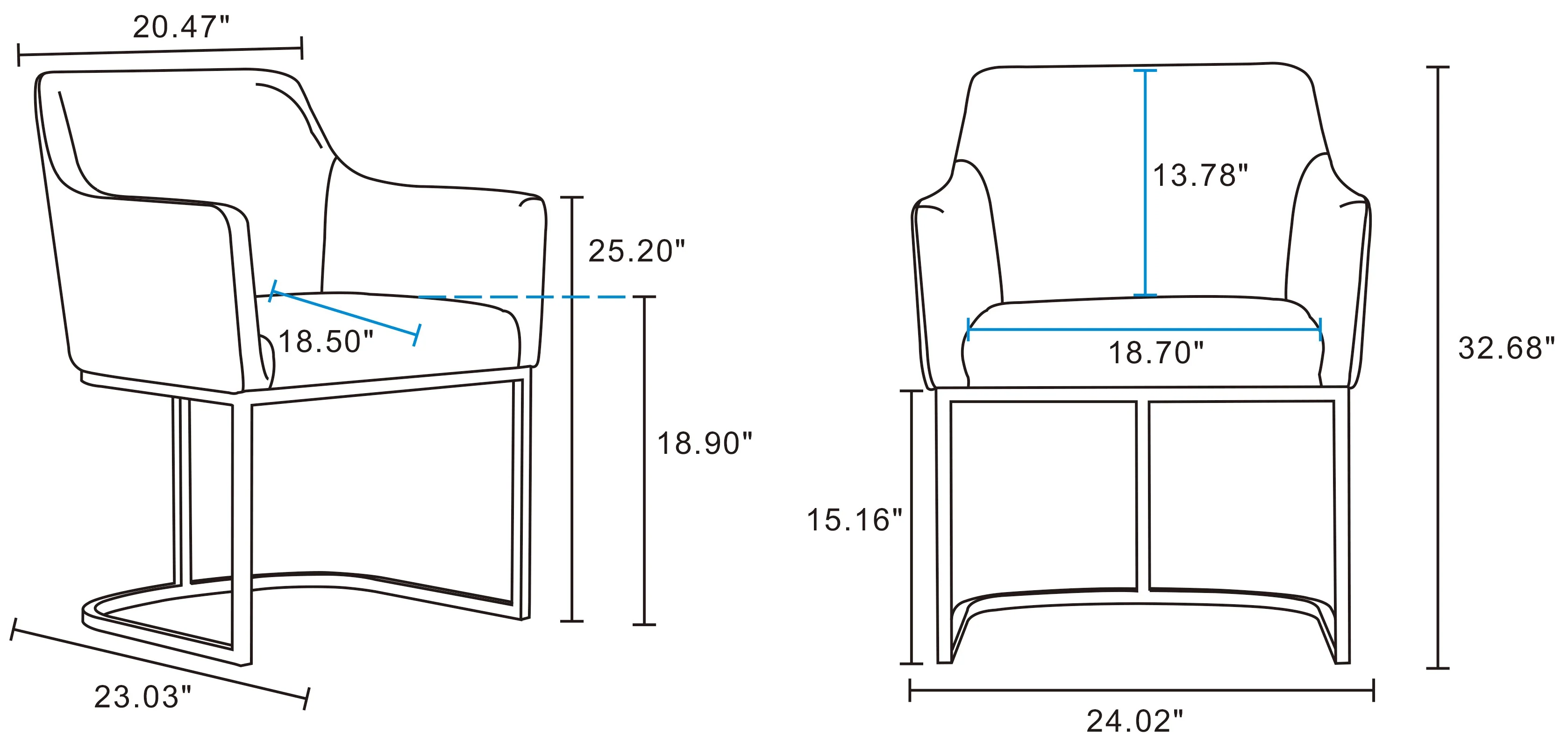 Serena Dining Armchair in Light Grey (set of 2) - Image 3