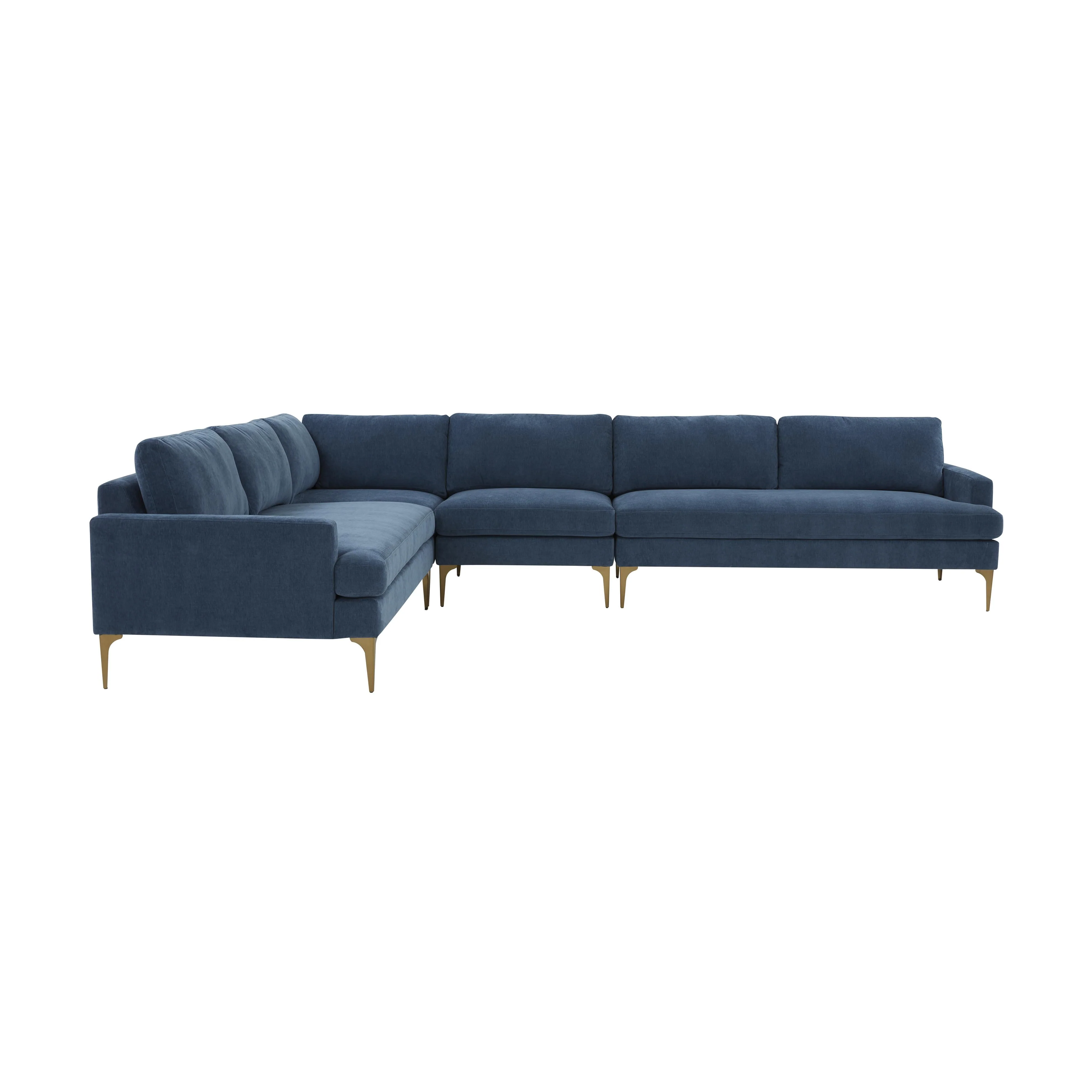 Serena Velvet Large L-Sectional - Image 10