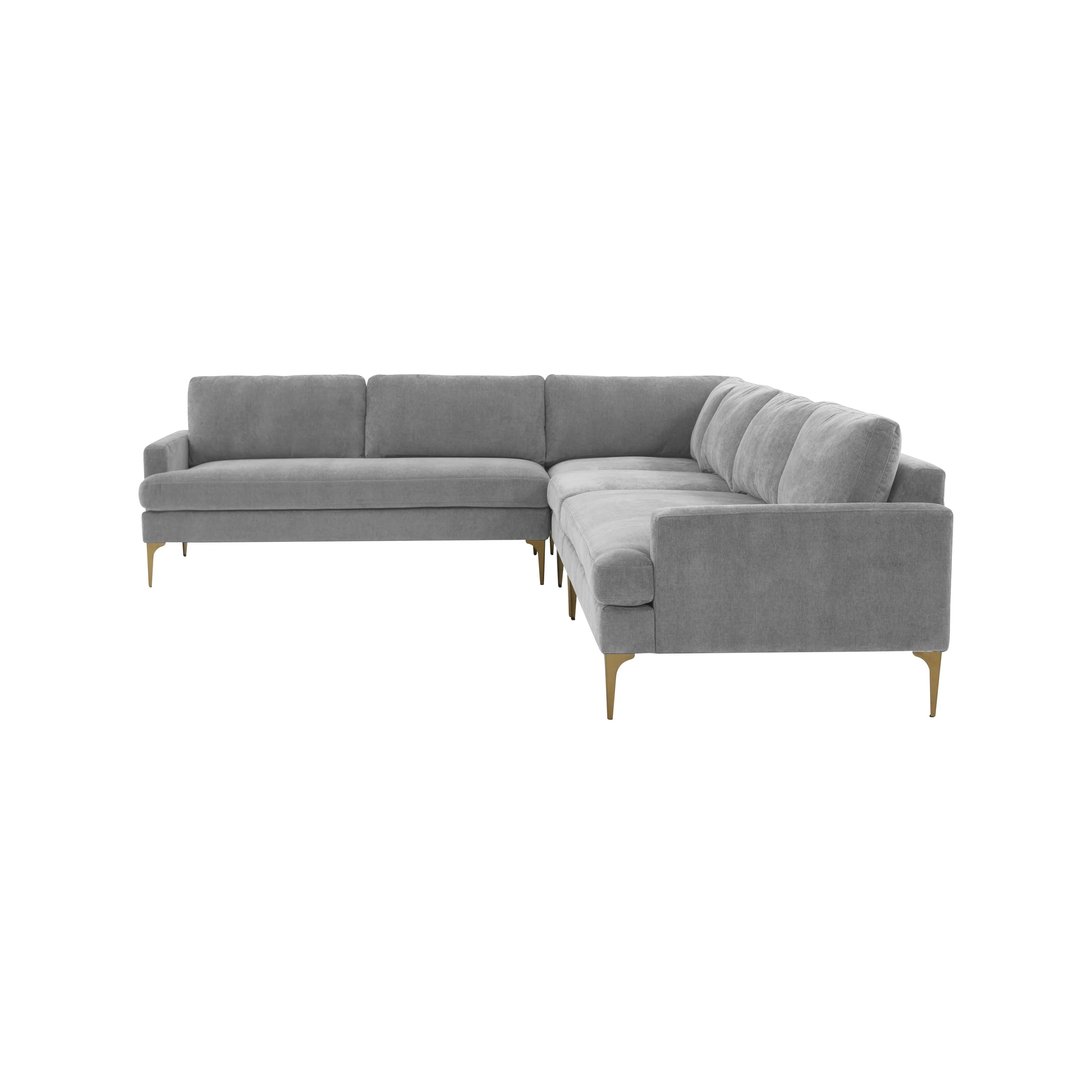 Serena Velvet Large L-Sectional - Image 16