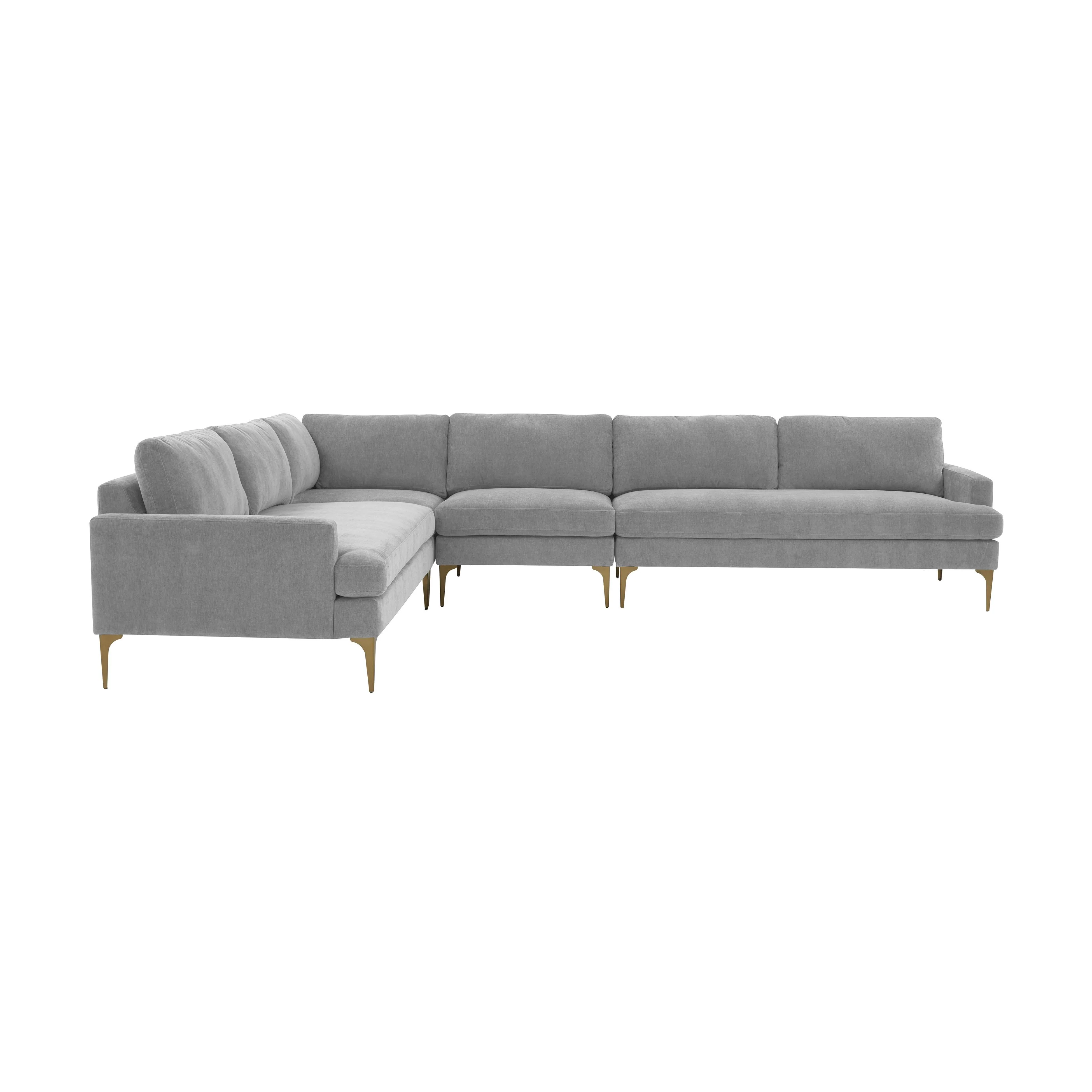 Serena Velvet Large L-Sectional - Image 17