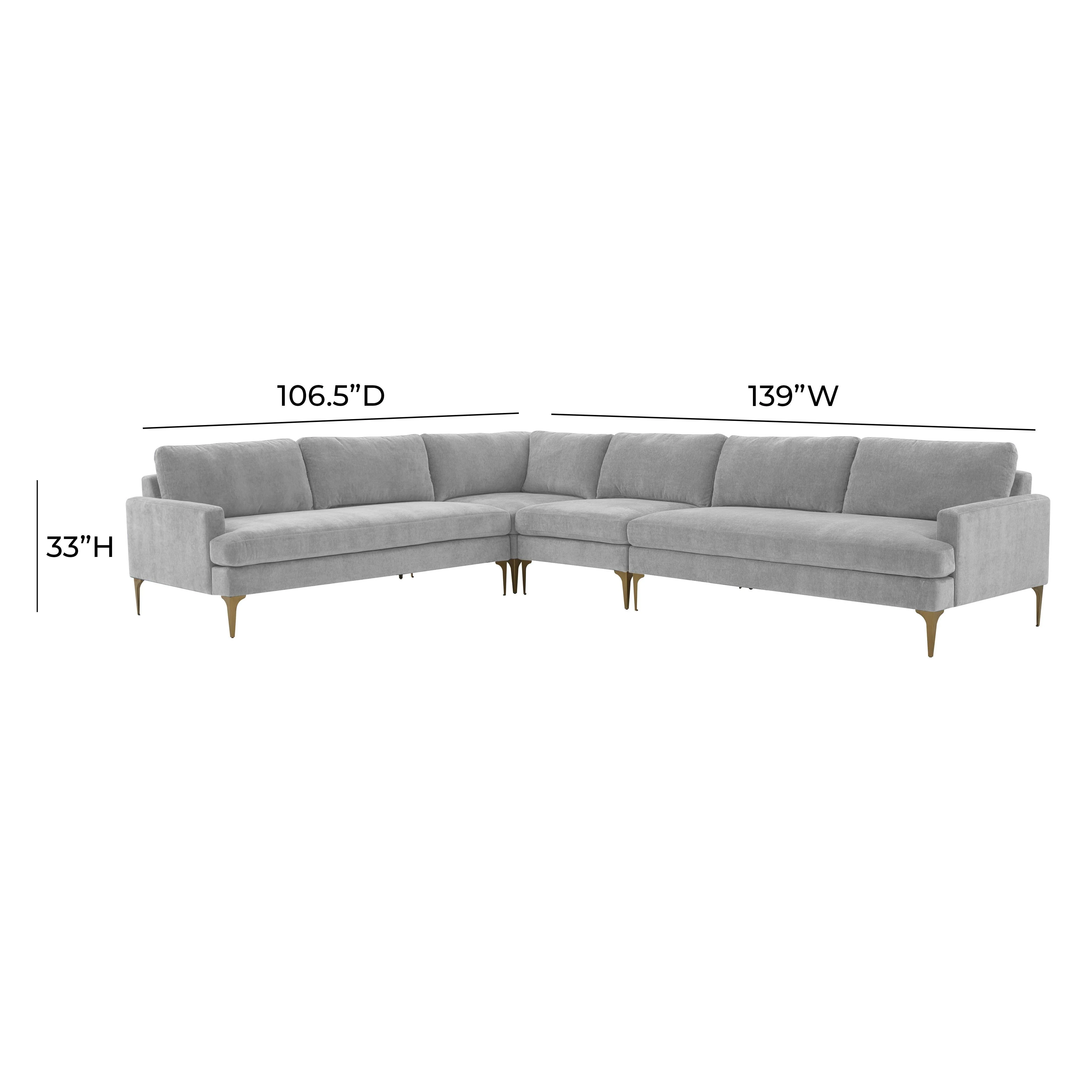 Serena Velvet Large L-Sectional - Image 20