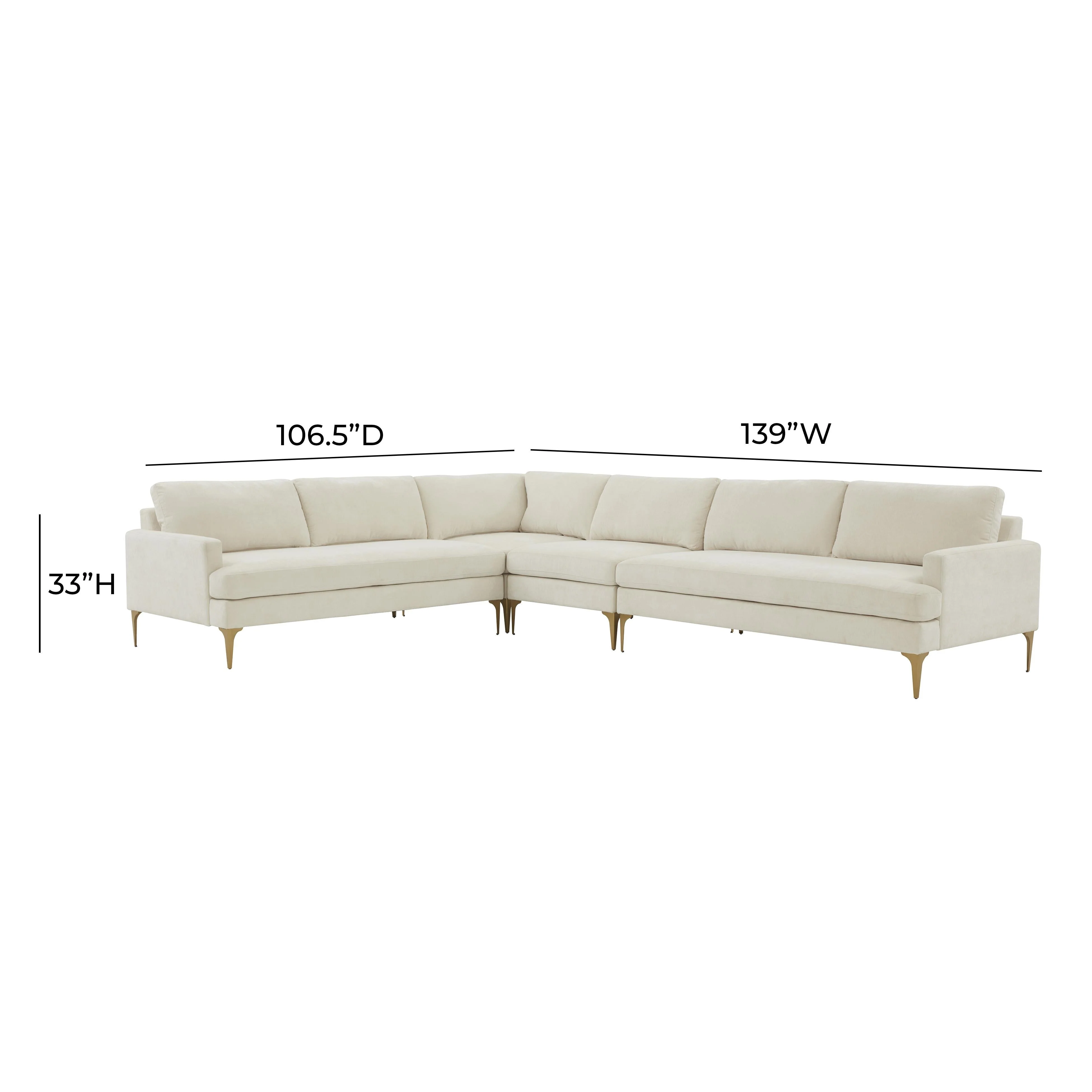 Serena Velvet Large L-Sectional - Image 6