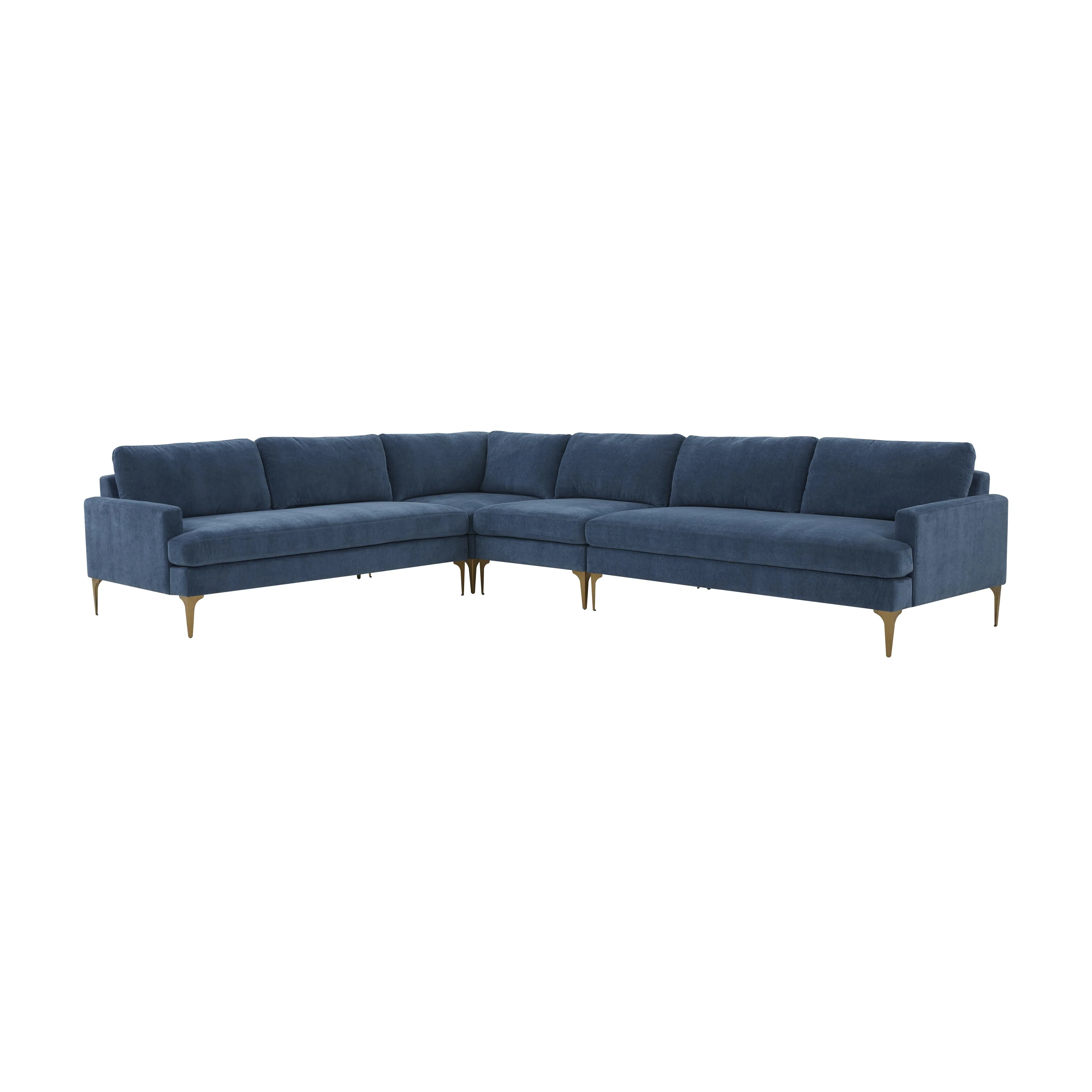 Serena Velvet Large L-Sectional - Image 7