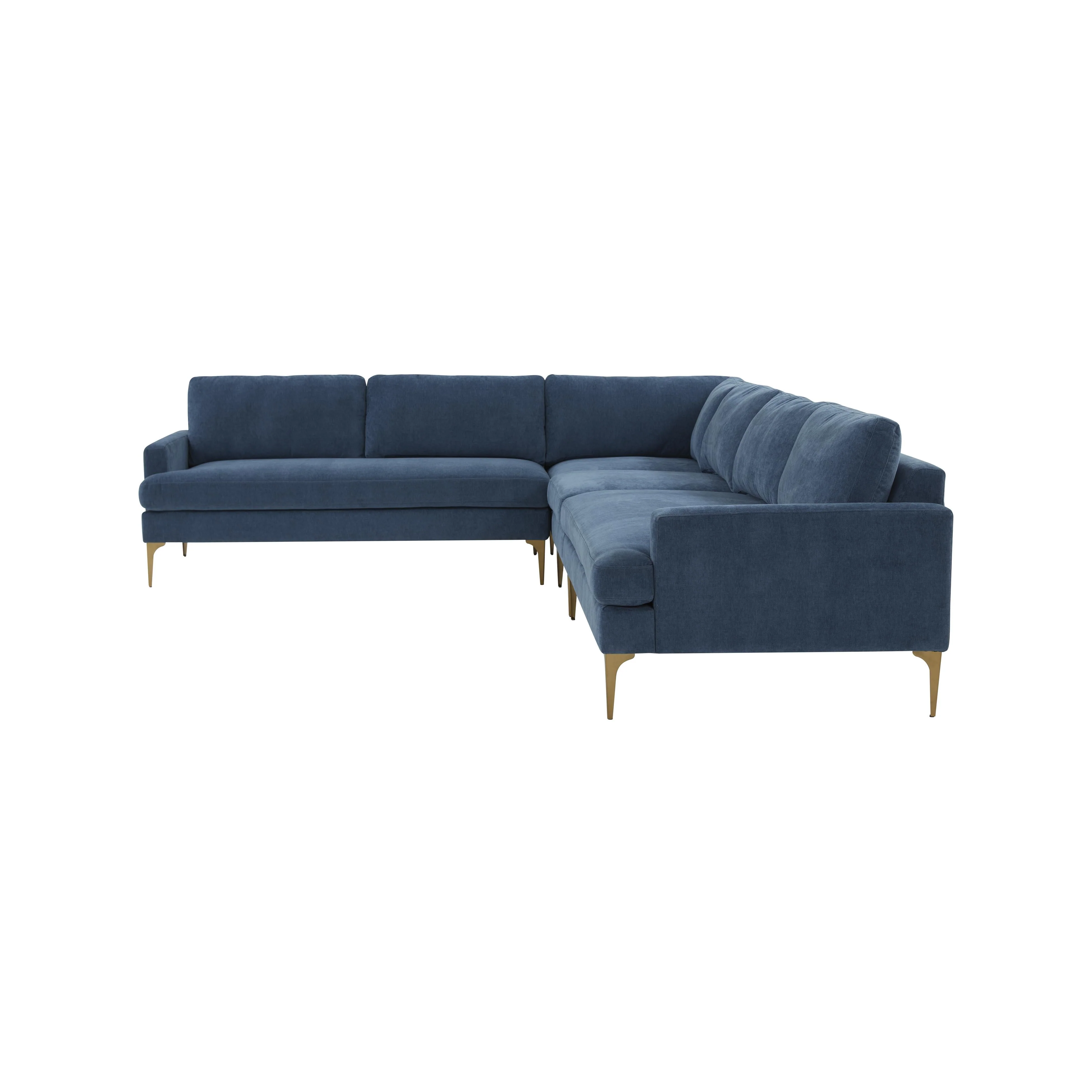 Serena Velvet Large L-Sectional - Image 9