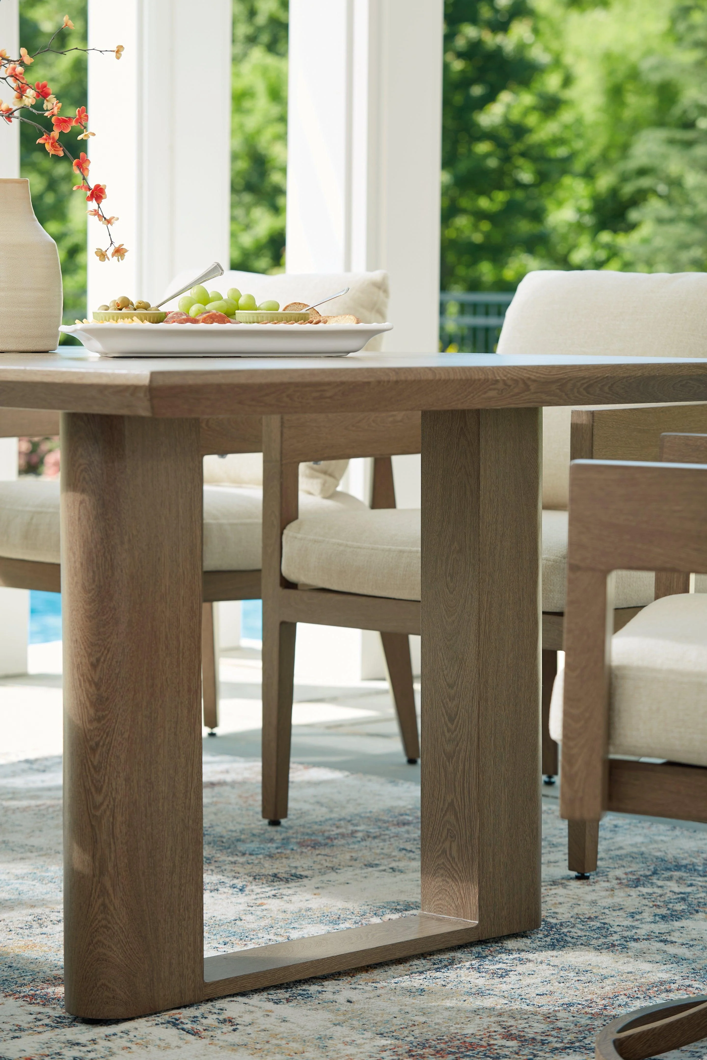 Serene Bay Dark Brown Outdoor Dining Table - Image 2