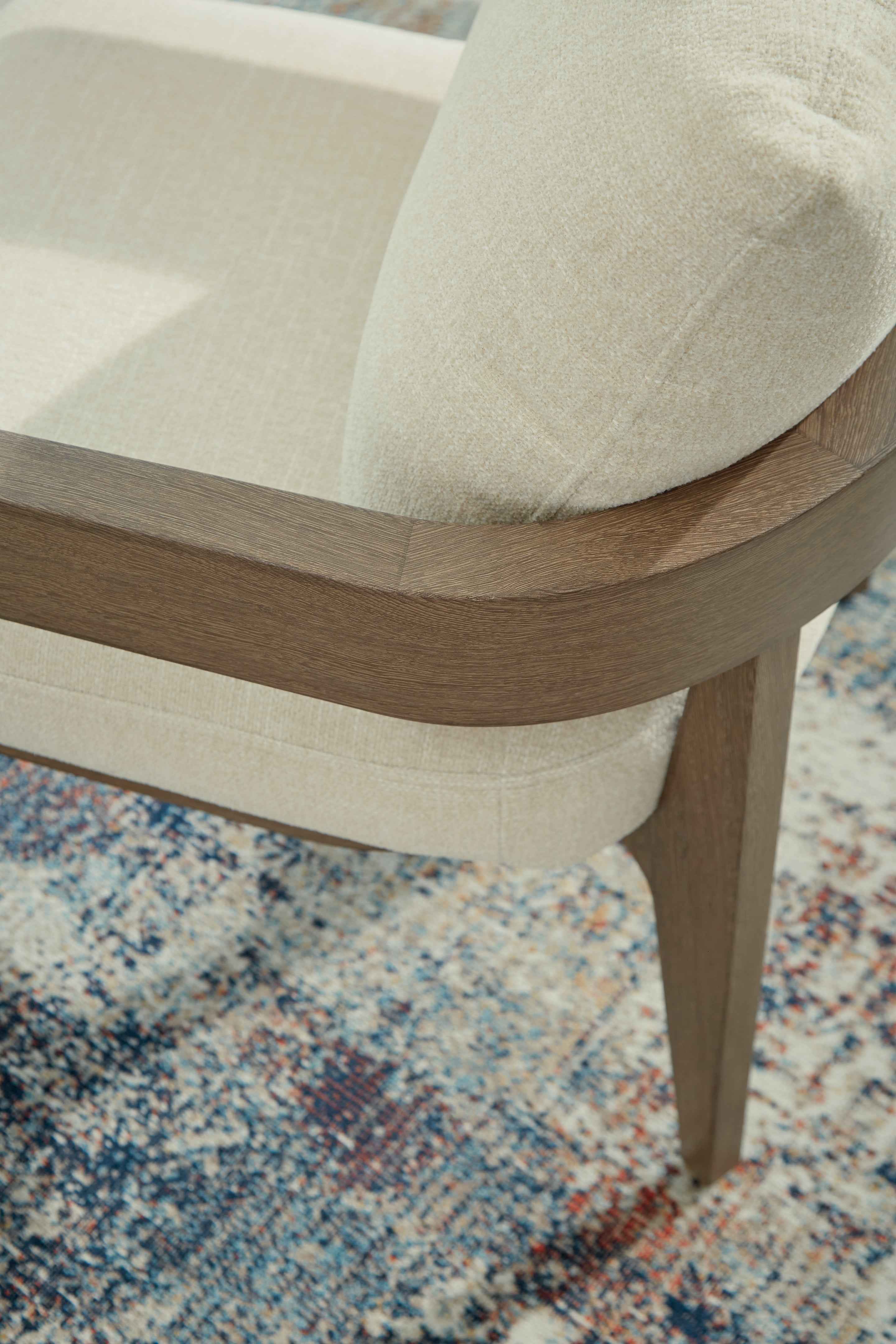 Serene Bay Dark Brown/White Outdoor Dining Arm Chair with Cushion - Image 8