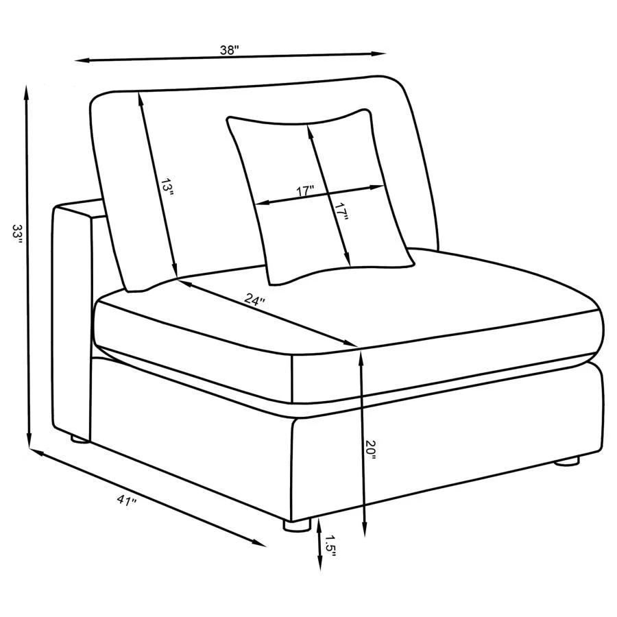Serene Beige 4-Piece Upholstered Modular Sectional - Image 9