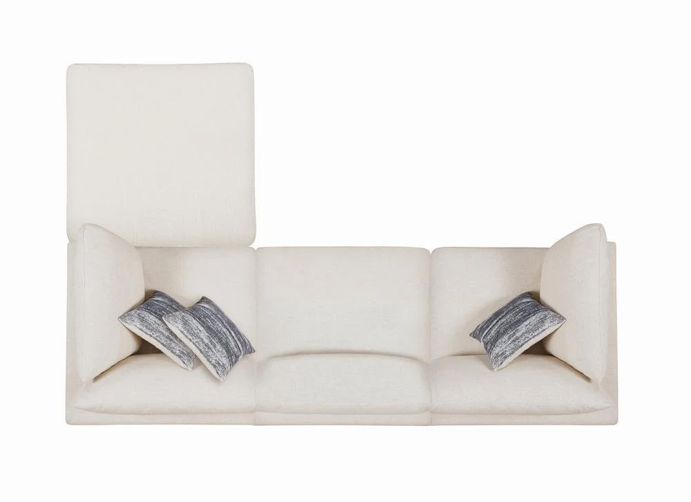 Serene Beige Upholstered Armless Chair - Image 11