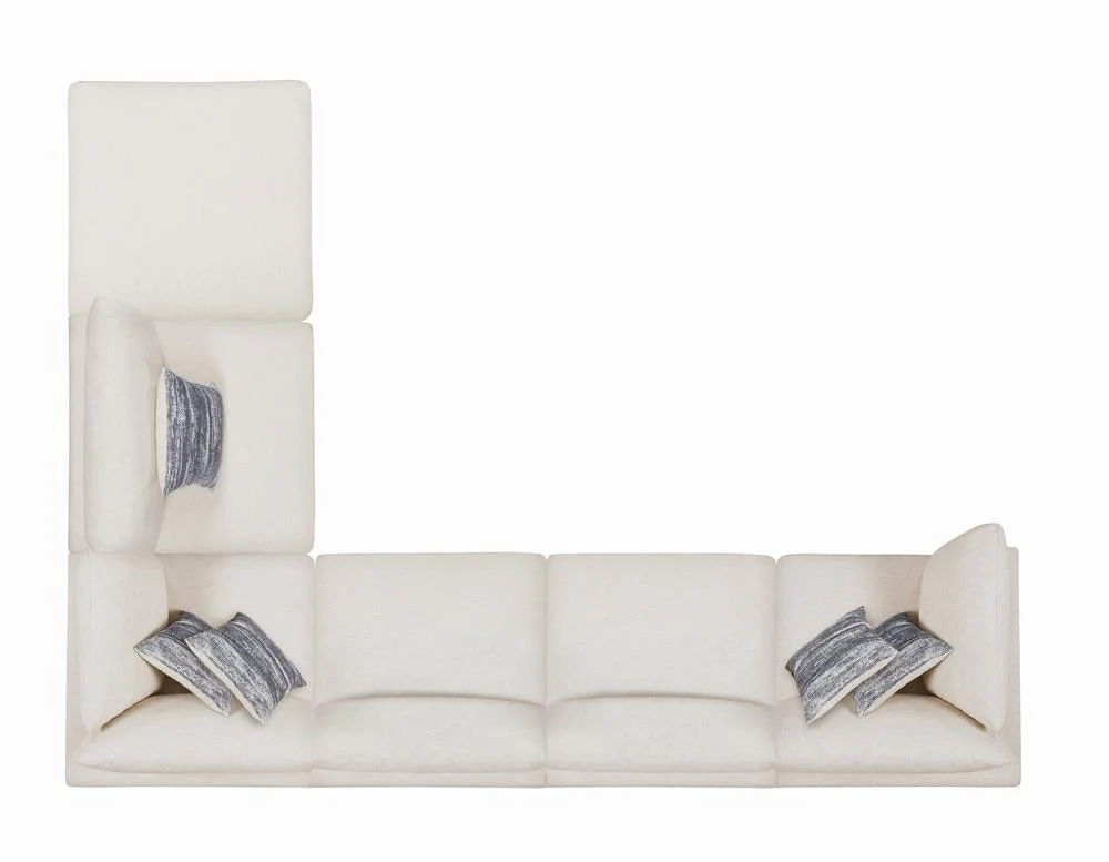 Serene Beige Upholstered Armless Chair - Image 8