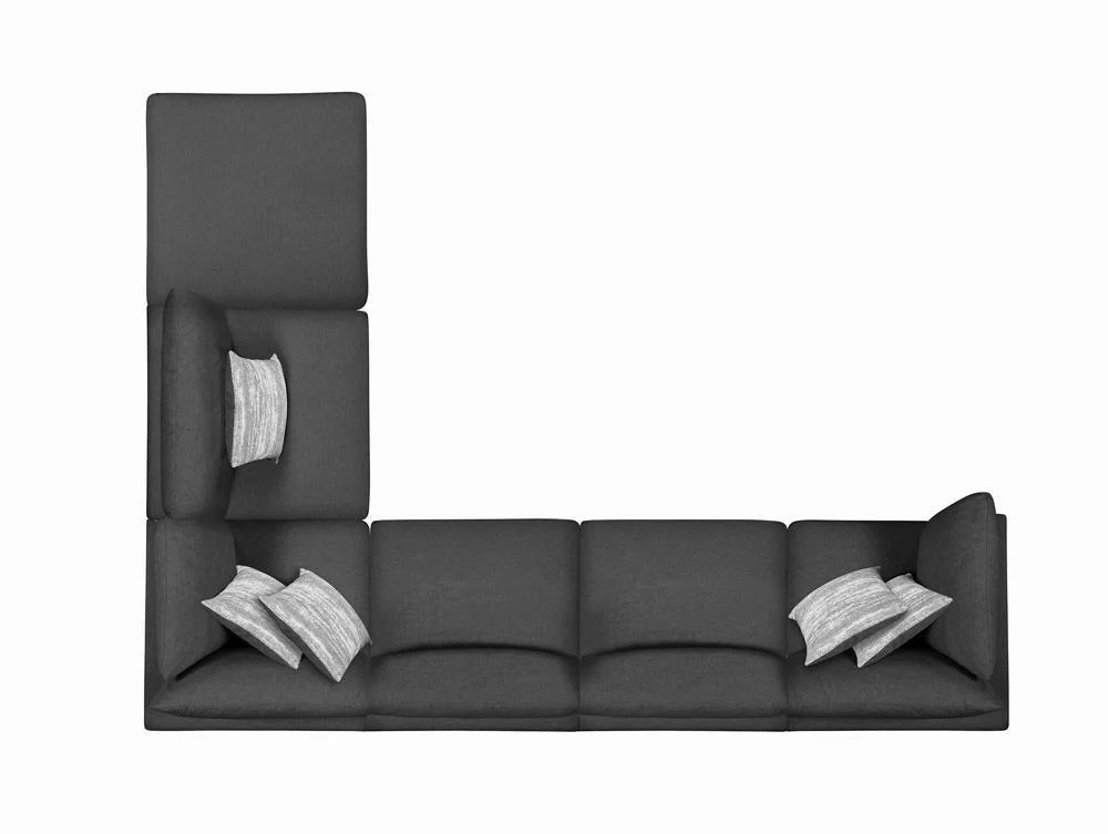 Serene Charcoal Upholstered Rectangular Ottoman - Image 6