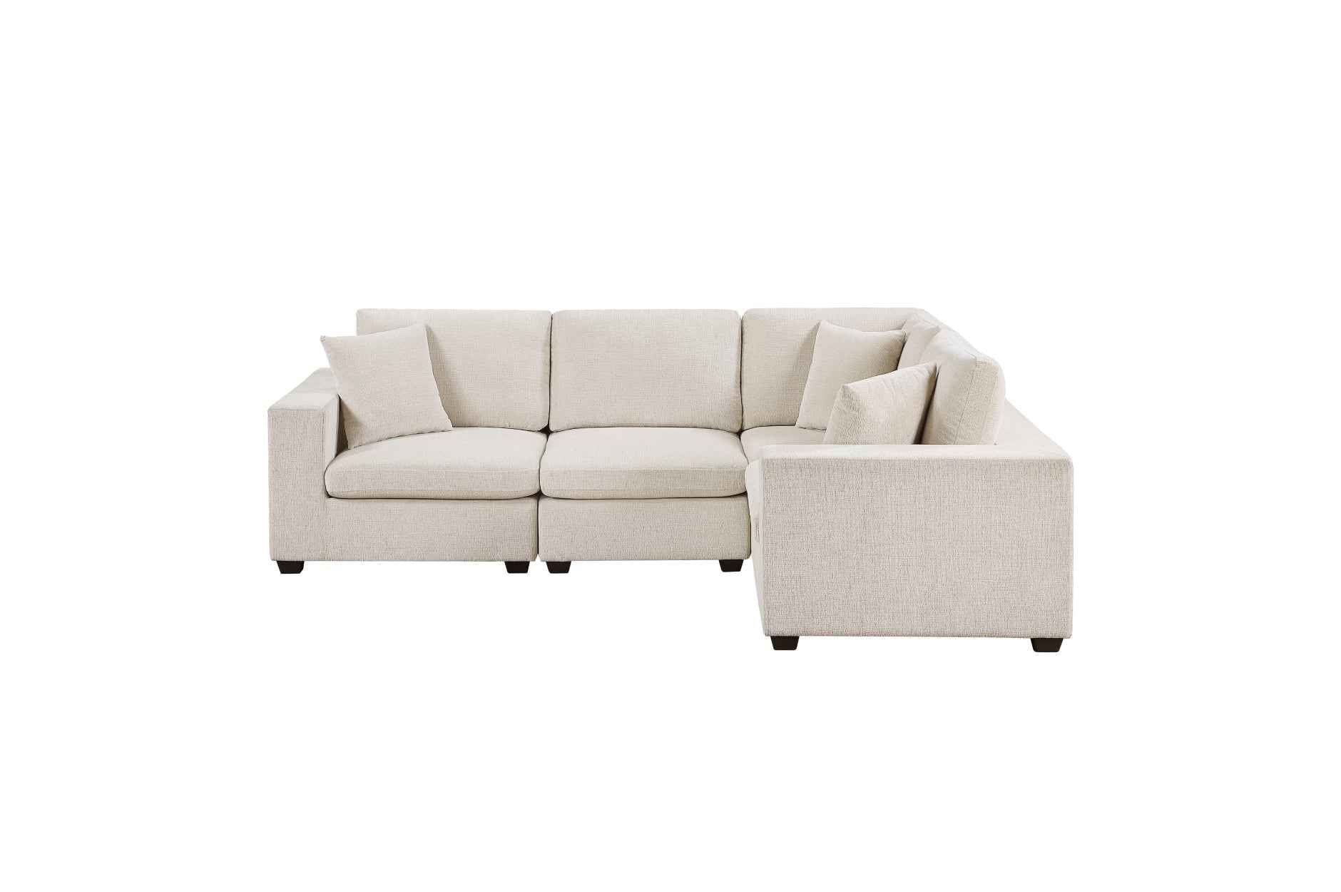 Serenity Beige 4-Piece Modular Sectional - Image 3