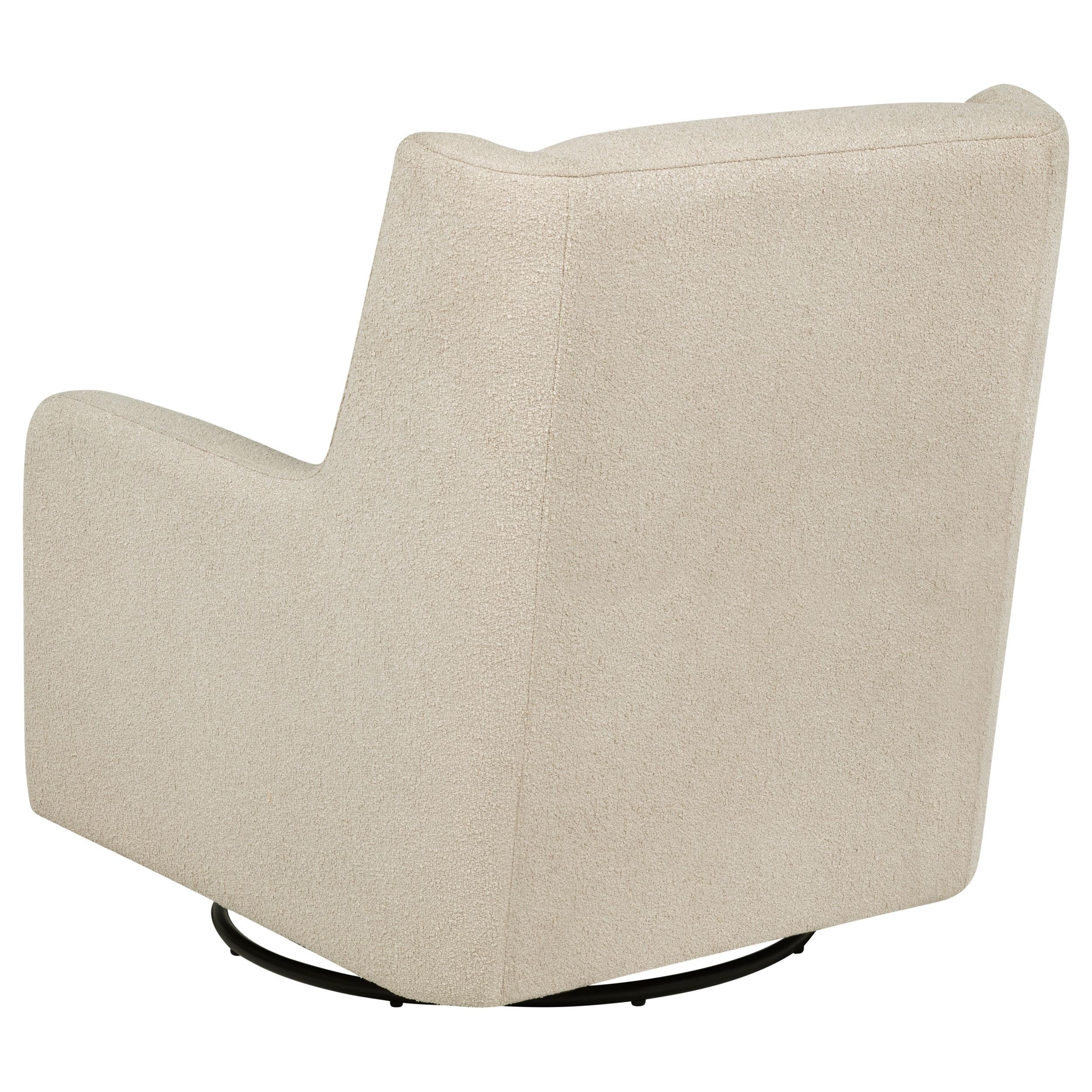 Serra Sandy Beige Boucle Swivel Glider Recliner - Image 6