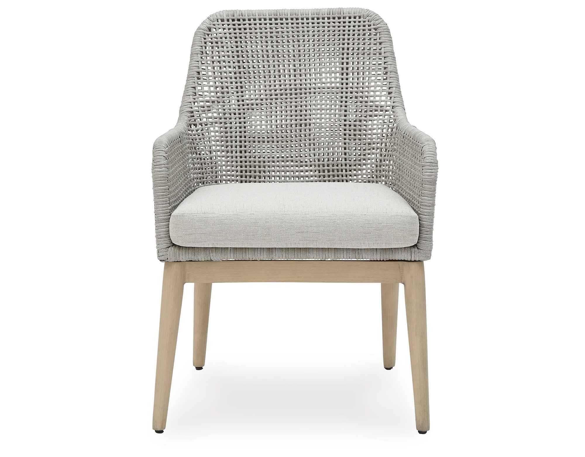 Seton Creek Gray Outdoor Dining Arm Chair - Image 16