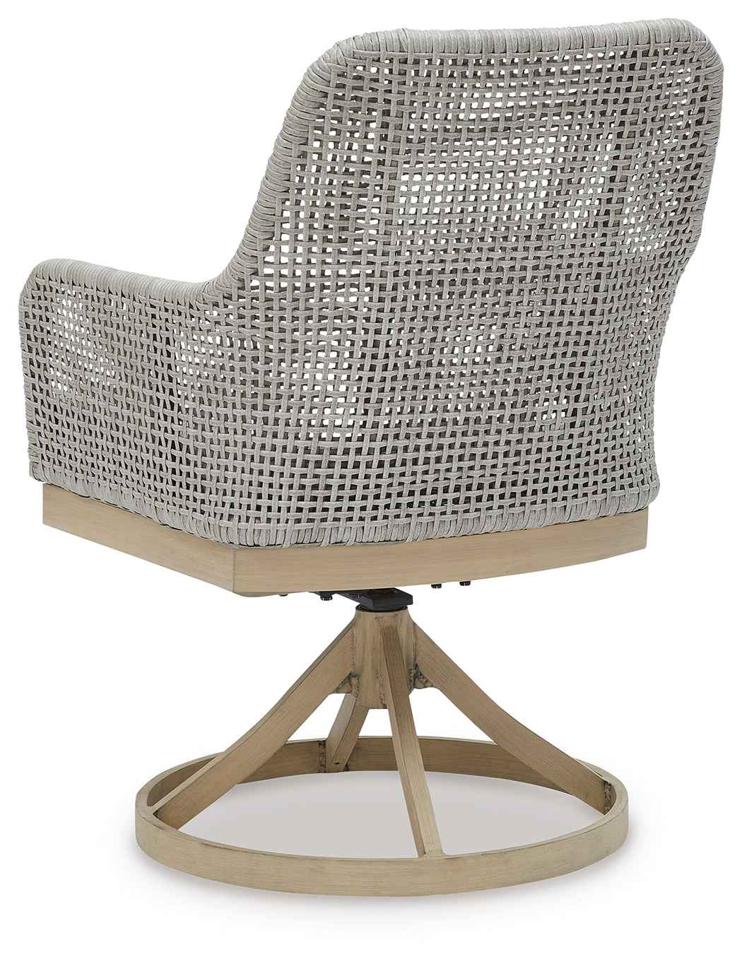 Seton Creek Gray Outdoor Swivel Dining Chair - Image 6