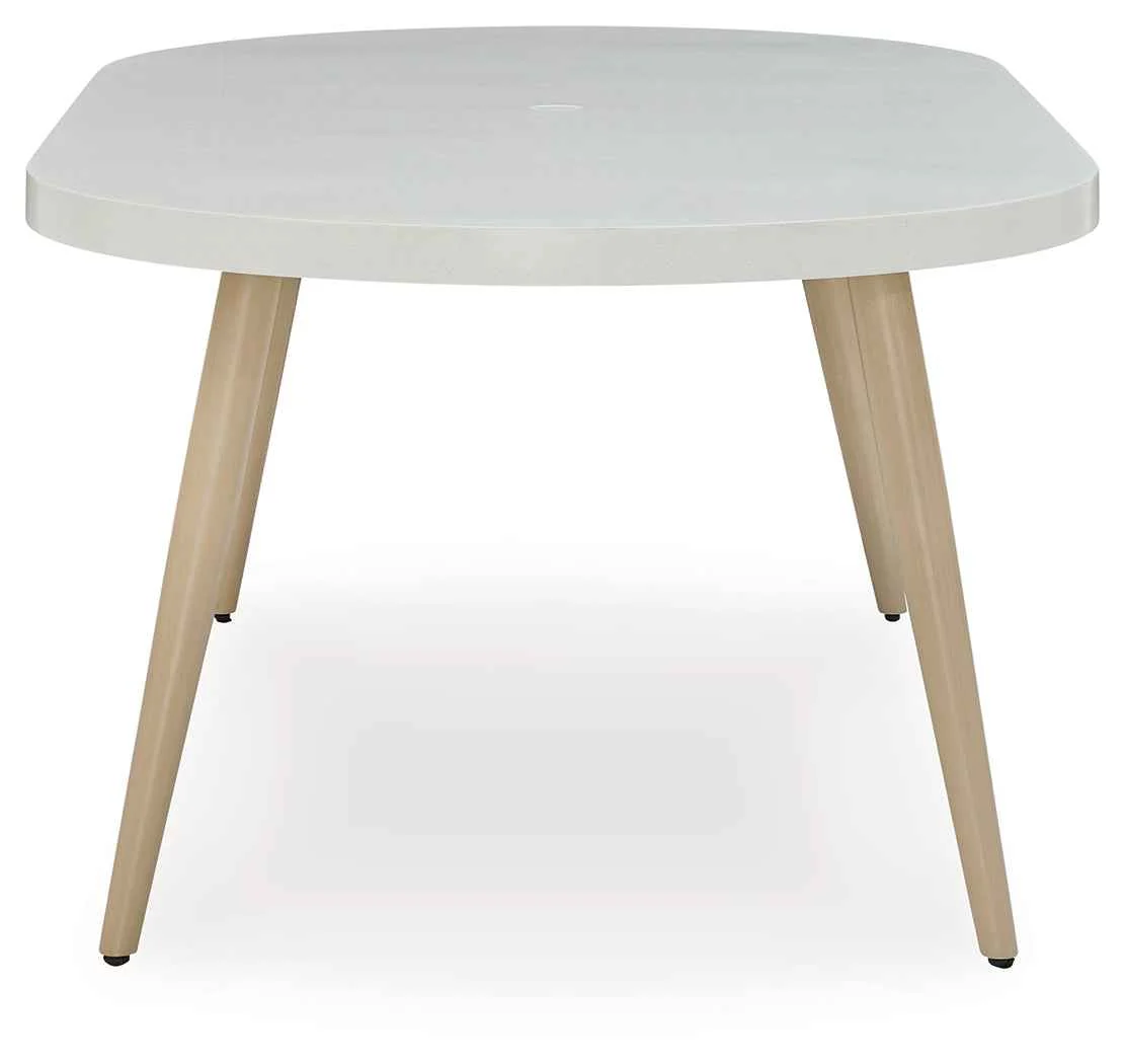 Seton Creek White Outdoor Dining Table - Image 4