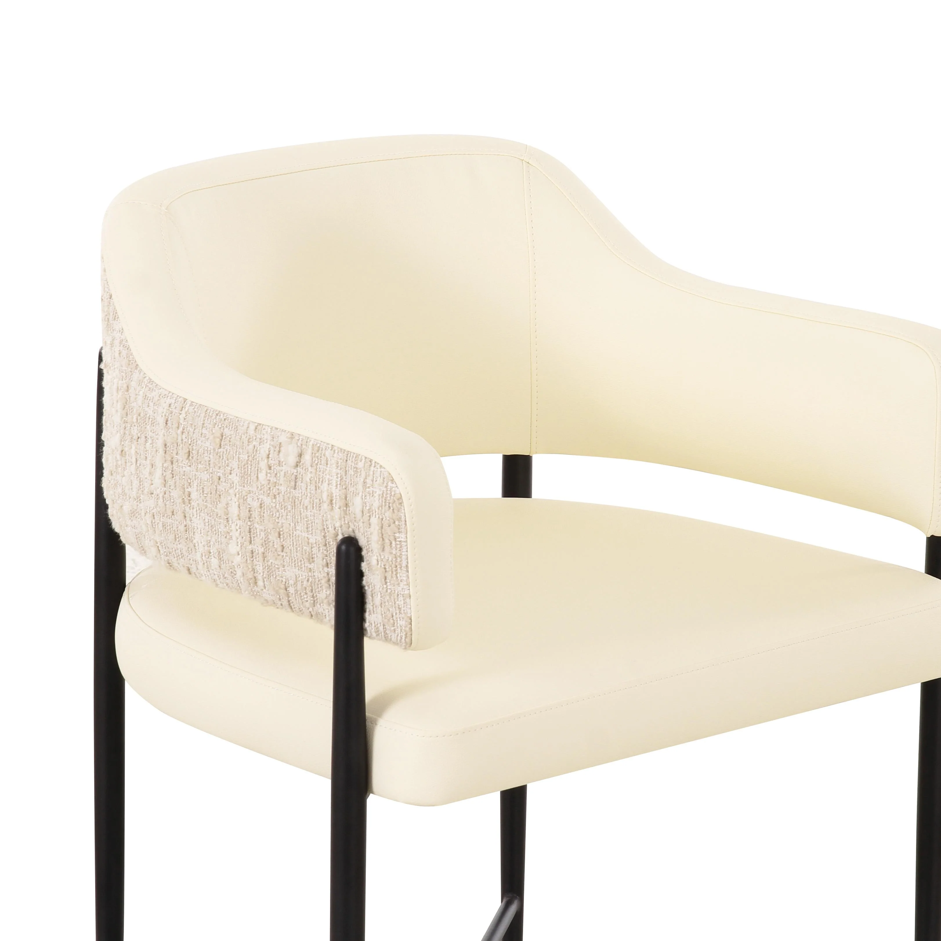 Sezanne Vegan Leather 2-Tone Dining Chair - Image 5