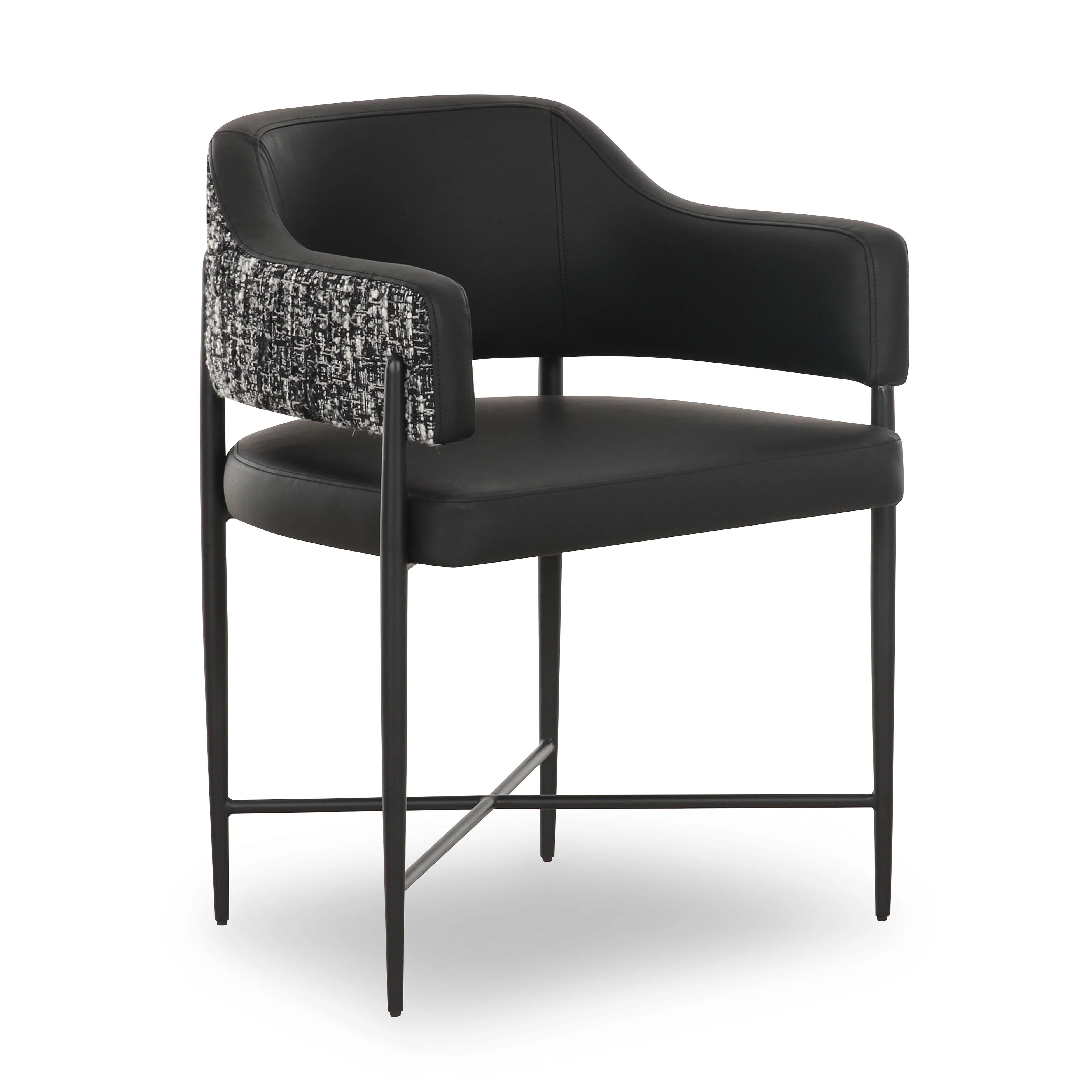 Sezanne Vegan Leather 2-Tone Dining Chair - Image 9