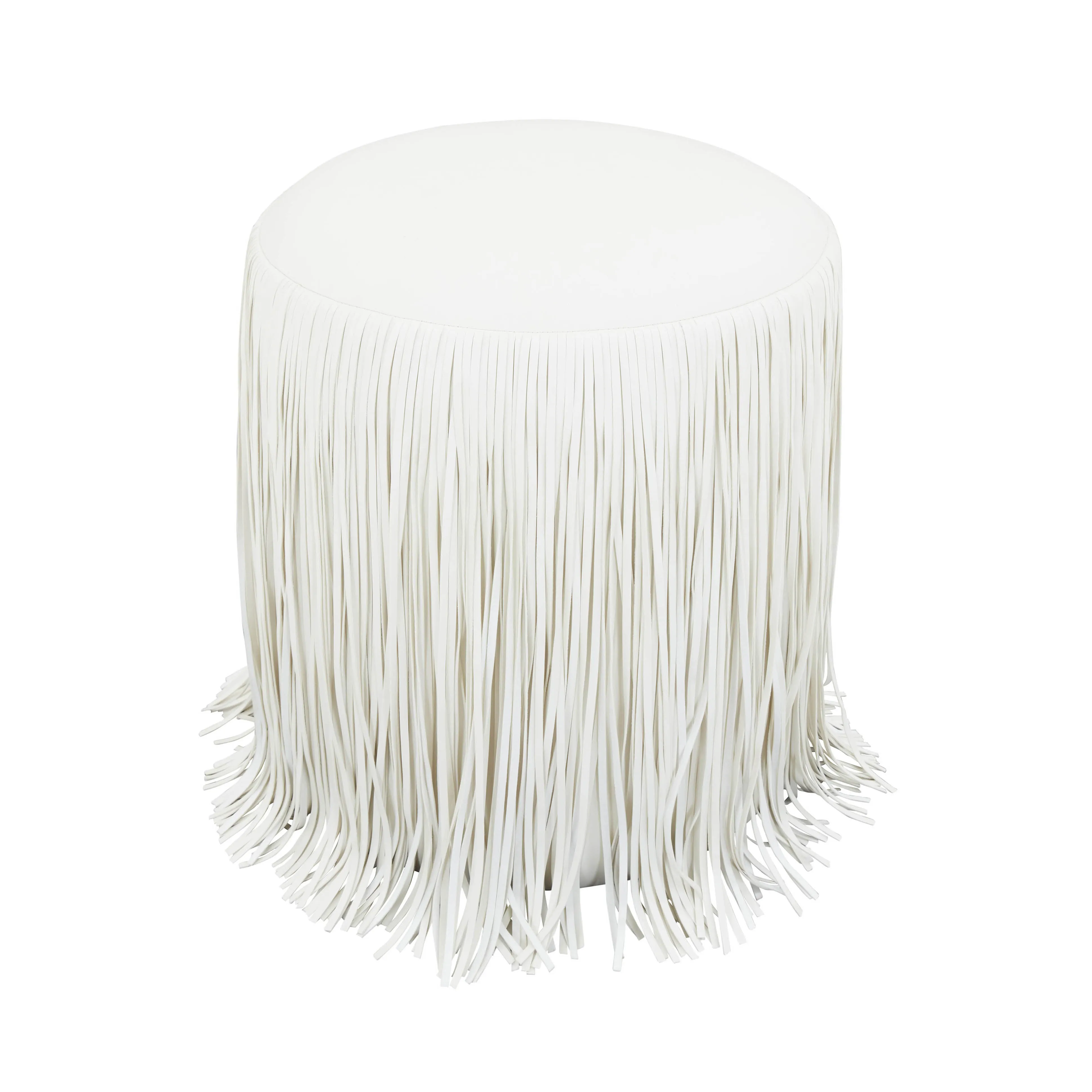 Shag Me Performance Vegan Leather Ottoman - Image 3