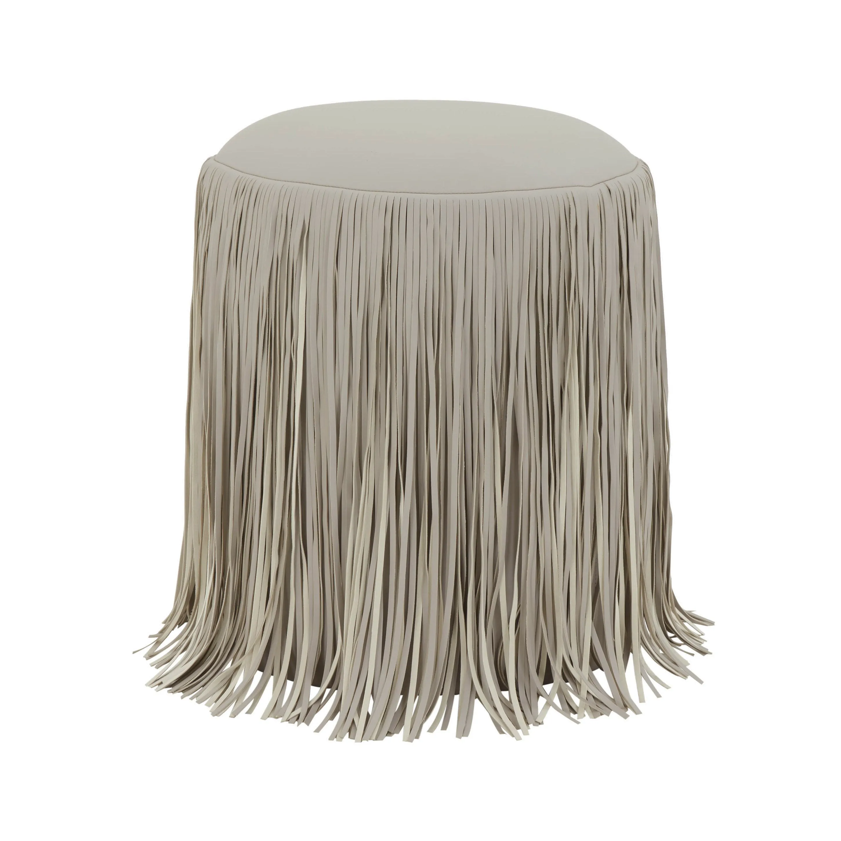 Shag Me Performance Vegan Leather Ottoman - Image 7