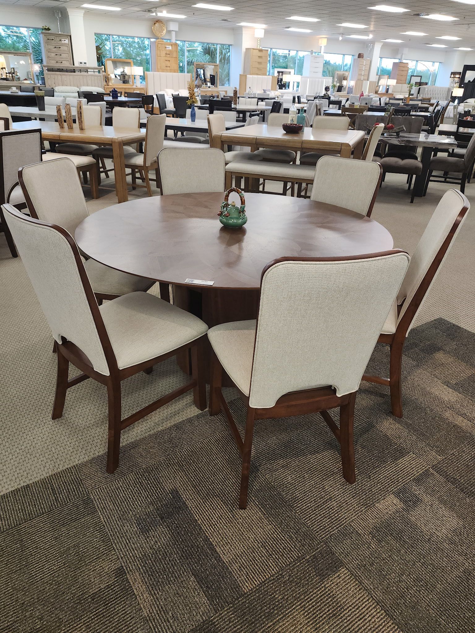 Shari Brown/Beige 5-Piece Round Dining Set - Image 2