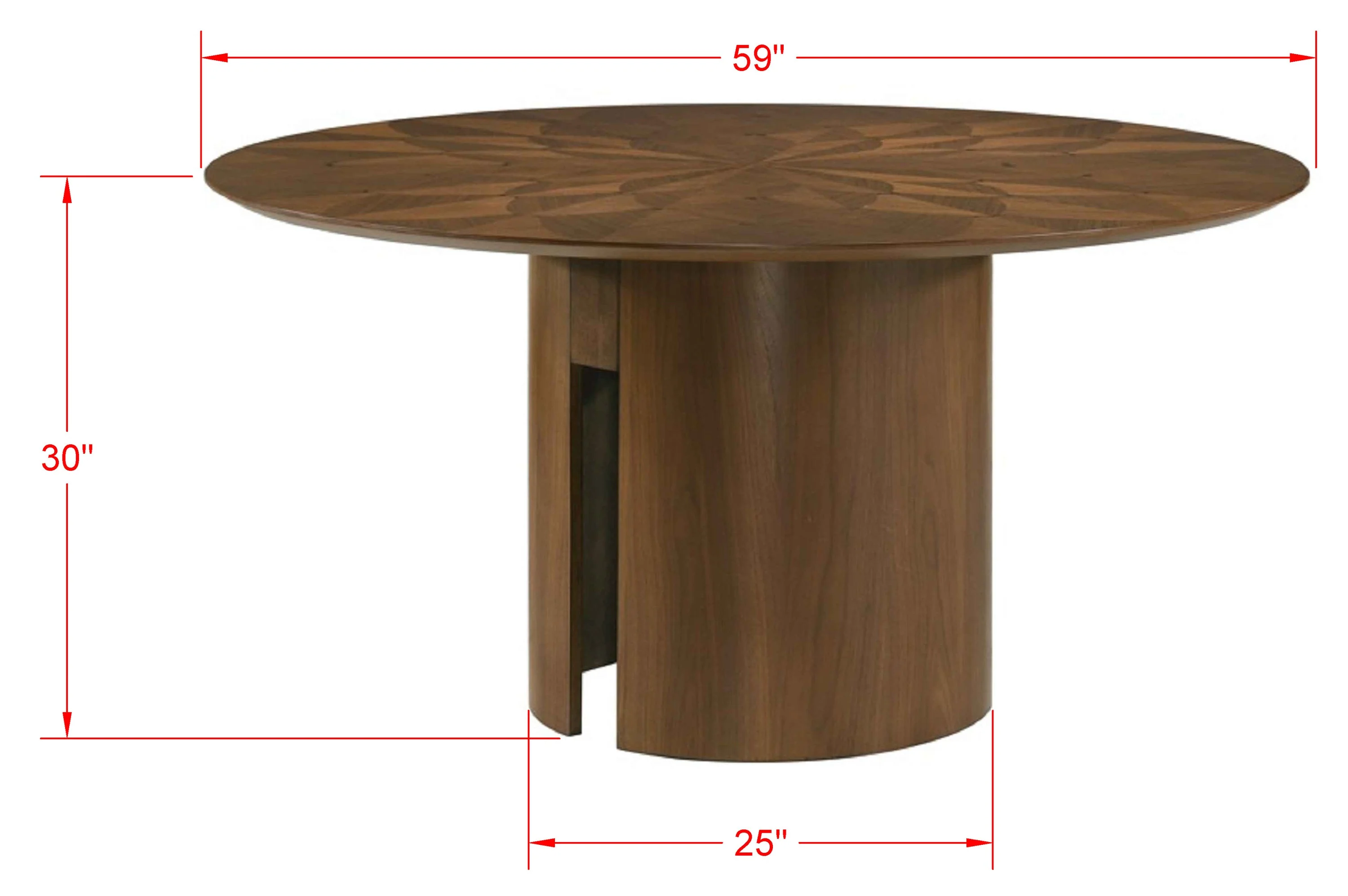 Shari Brown Round Dining Table - Image 3