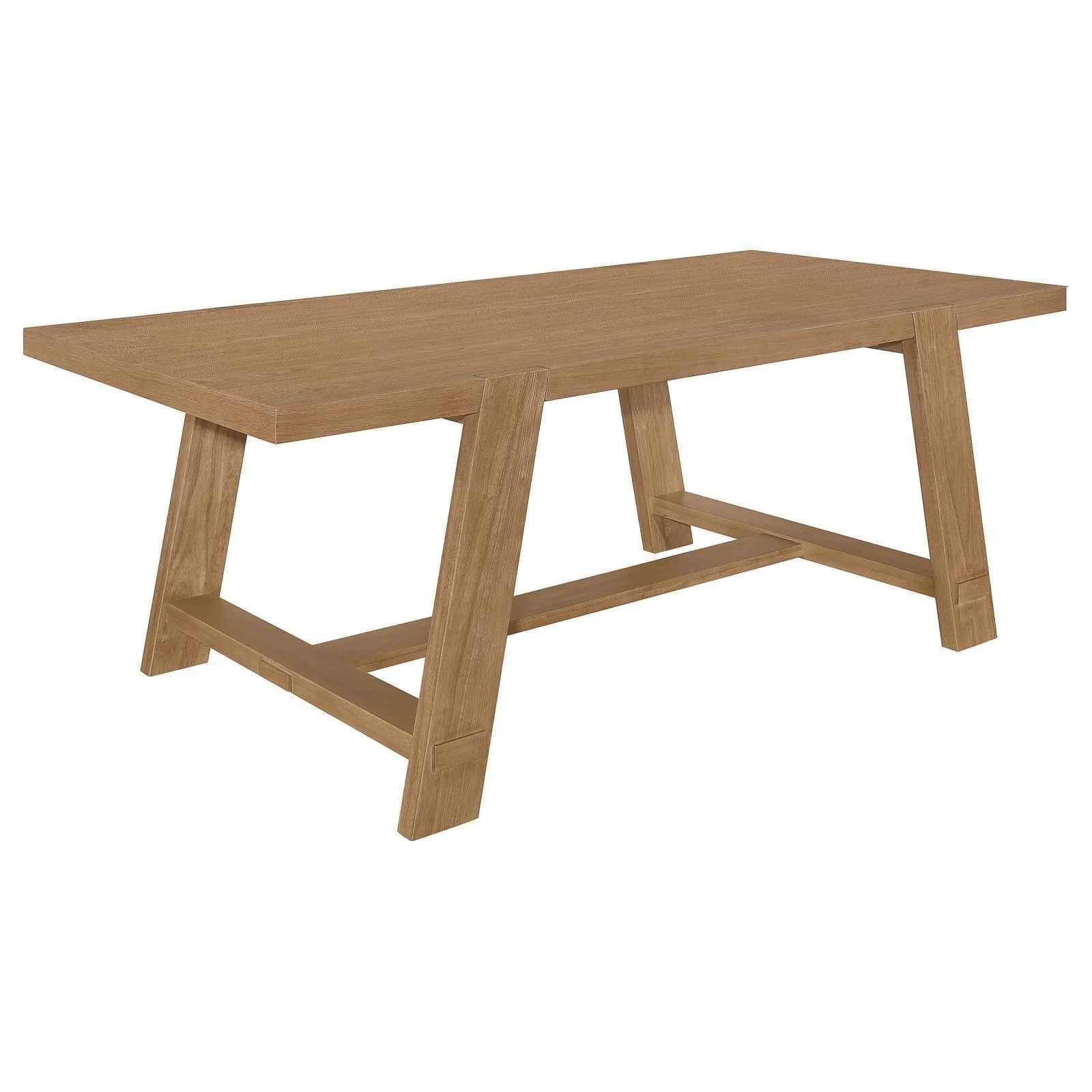 Sharon Blue/Brown 7-Piece Rectangular Trestle Base Dining Set - Image 2