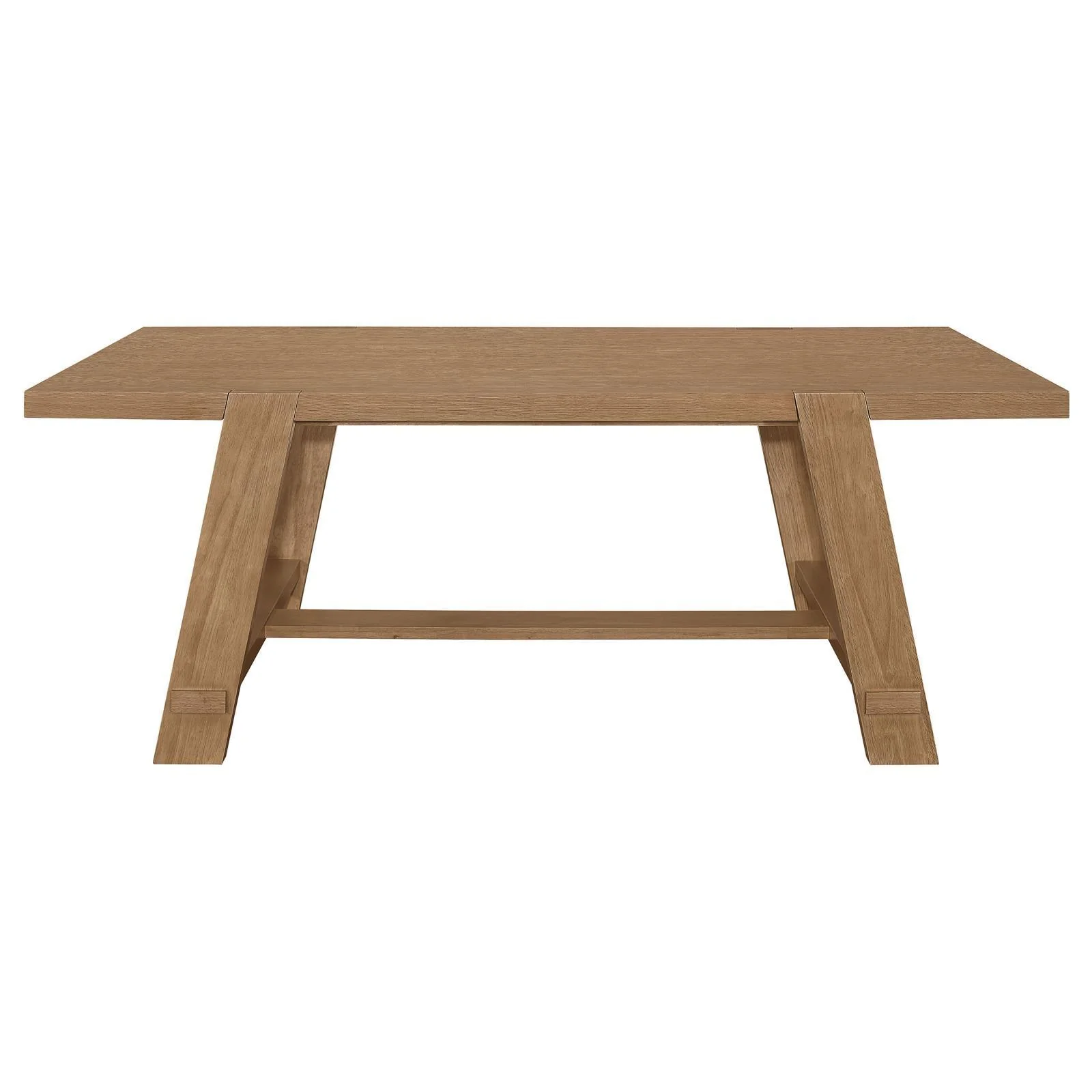 Sharon Blue/Brown 7-Piece Rectangular Trestle Base Dining Set - Image 3