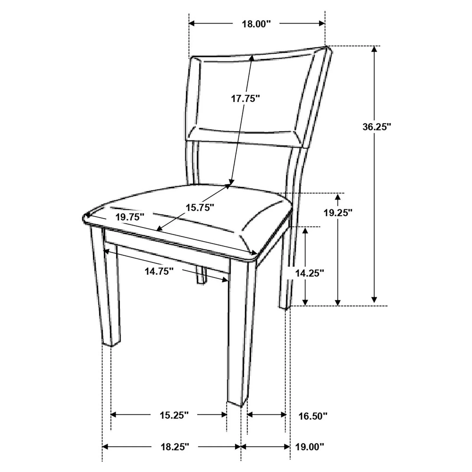 Sharon Open Back Padded Upholstered Dining Side Chair Blue and Brown (Set of 2) - Image 13