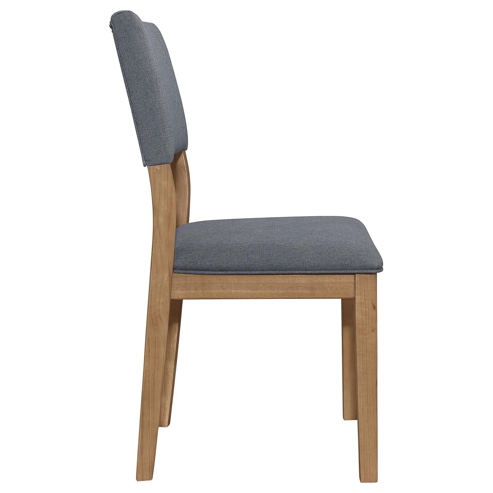 Sharon Open Back Padded Upholstered Dining Side Chair Blue and Brown (Set of 2) - Image 8