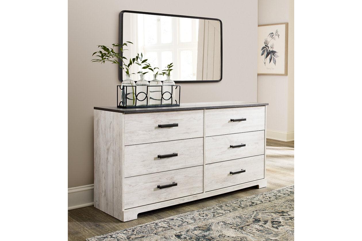 Shawburn Whitewash/Charcoal Gray Dresser - Image 8