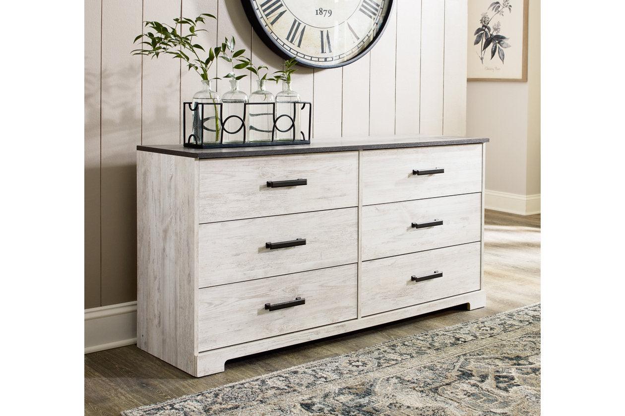 Shawburn Whitewash/Charcoal Gray Dresser - Image 2