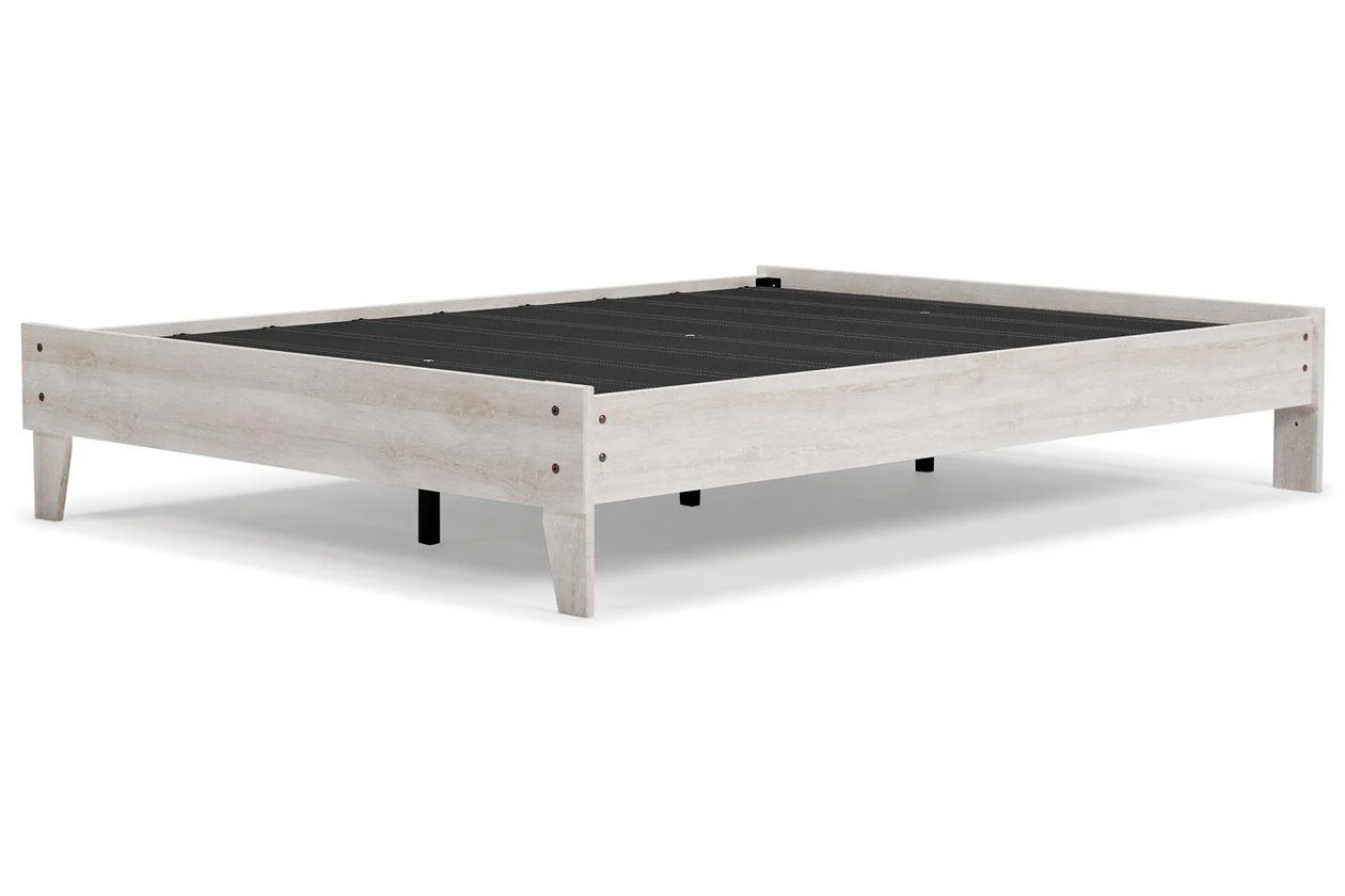 Shawburn Whitewash Queen Platform Bed - Image 3
