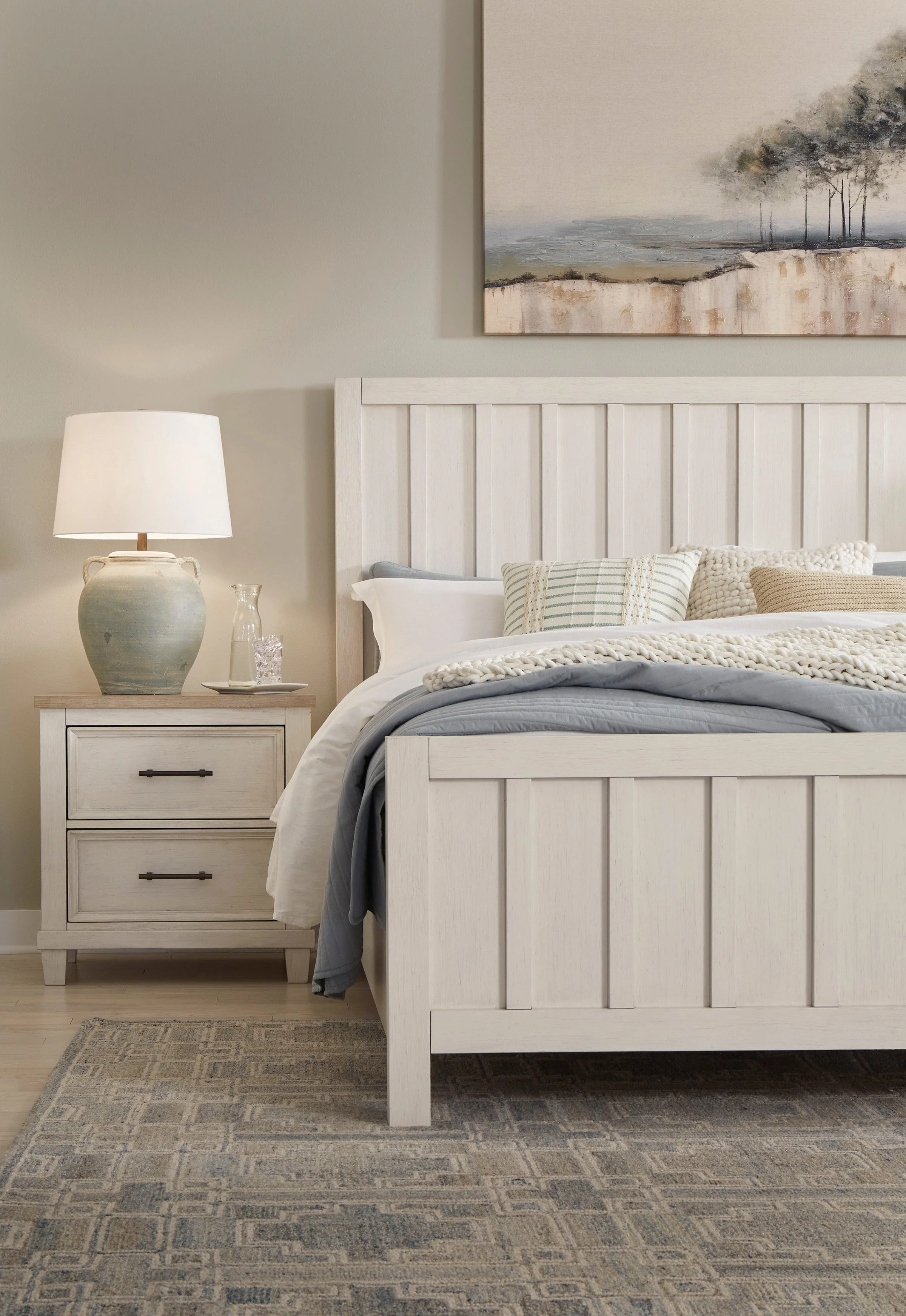 Shaybrock Antique White/Brown Panel Bedroom Set - Image 33