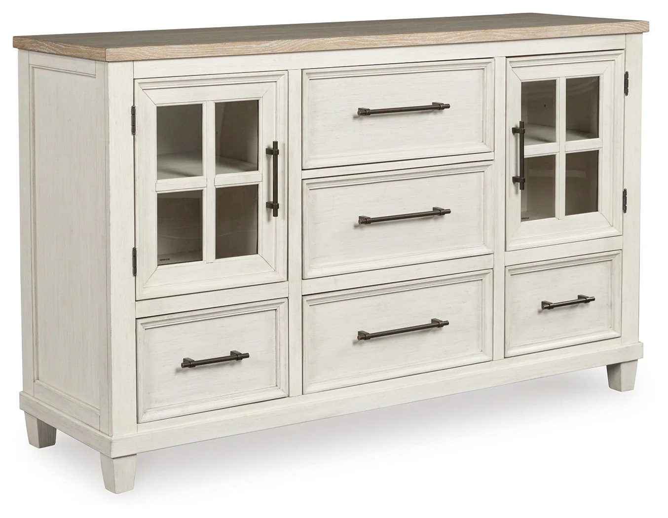 Shaybrock Antique White/Brown Panel Bedroom Set - Image 36