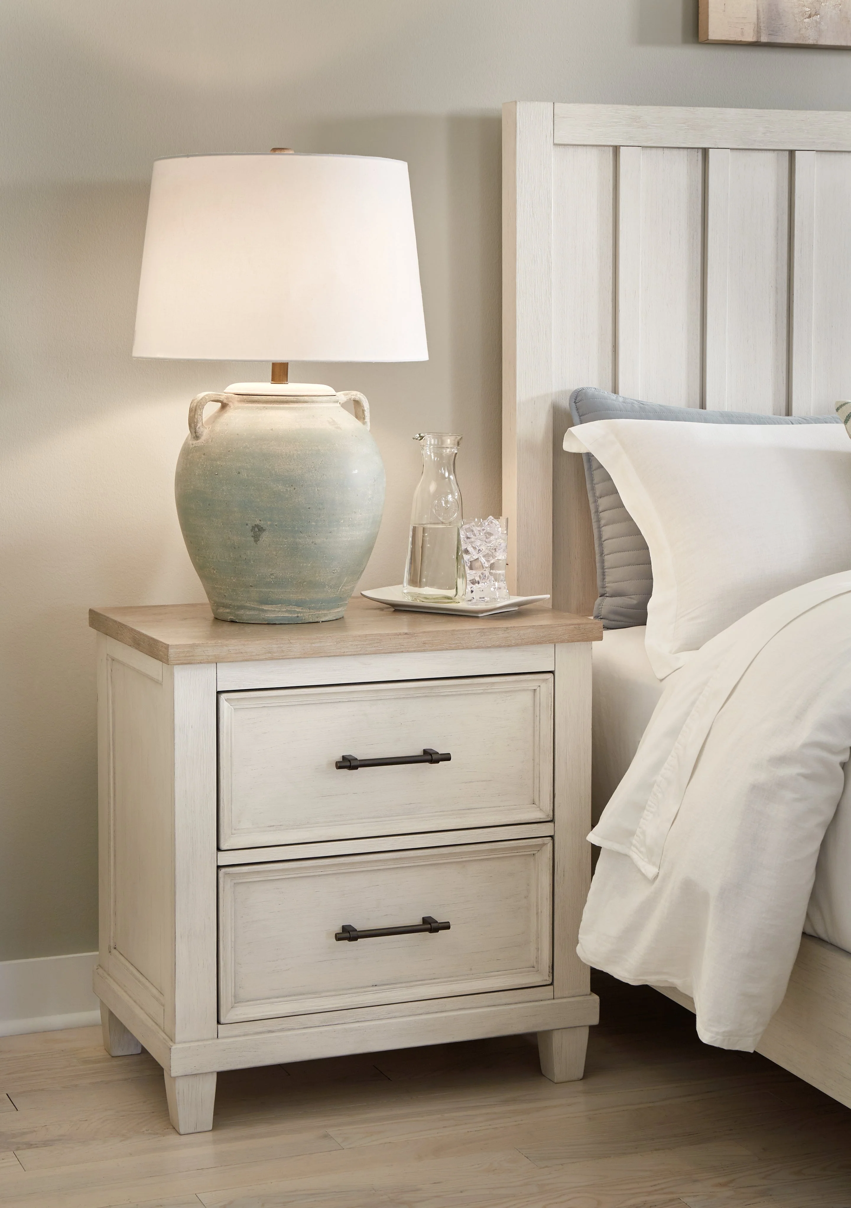 Shaybrock Antique White/Brown Panel Bedroom Set - Image 44