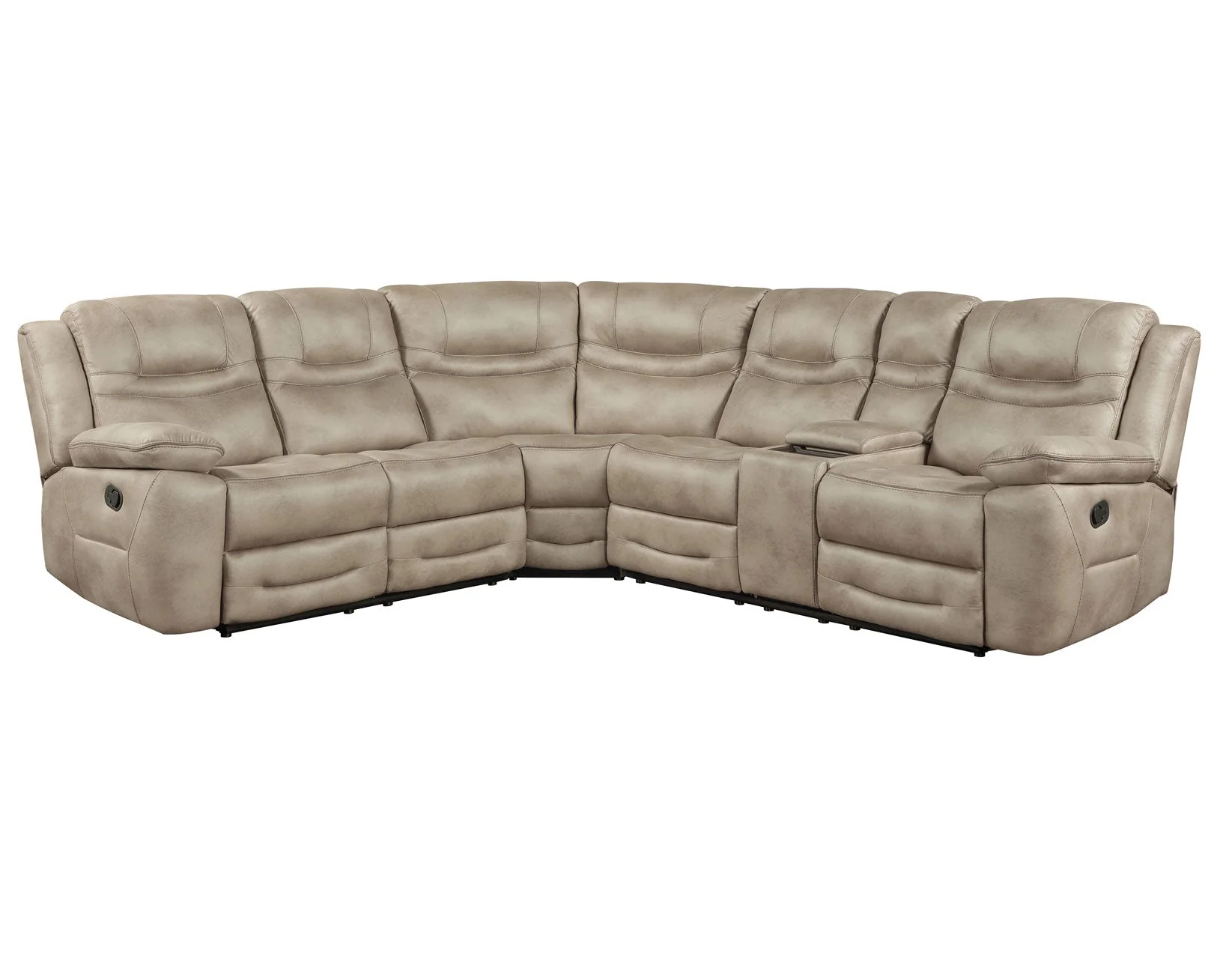 Shelton Brown 3-Piece Manual Reclining Sectional - Image 4