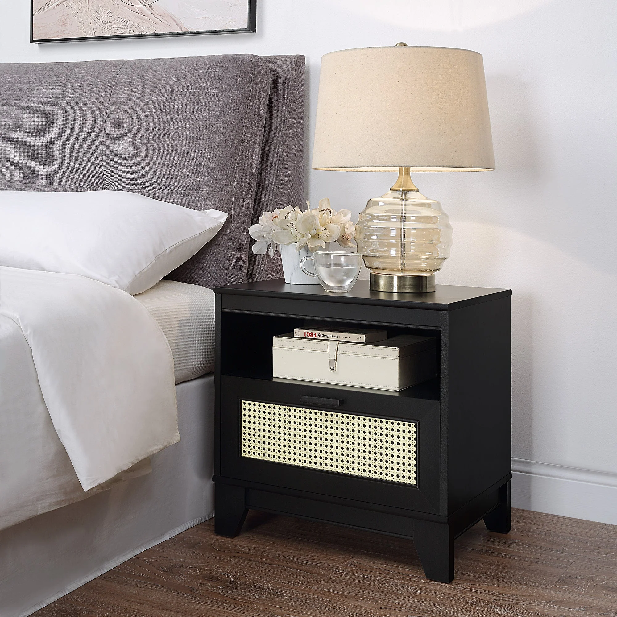 Sheridan 4-Piece Set: Bookcase, TV Stand, Sideboard, End Table in Black - Image 6