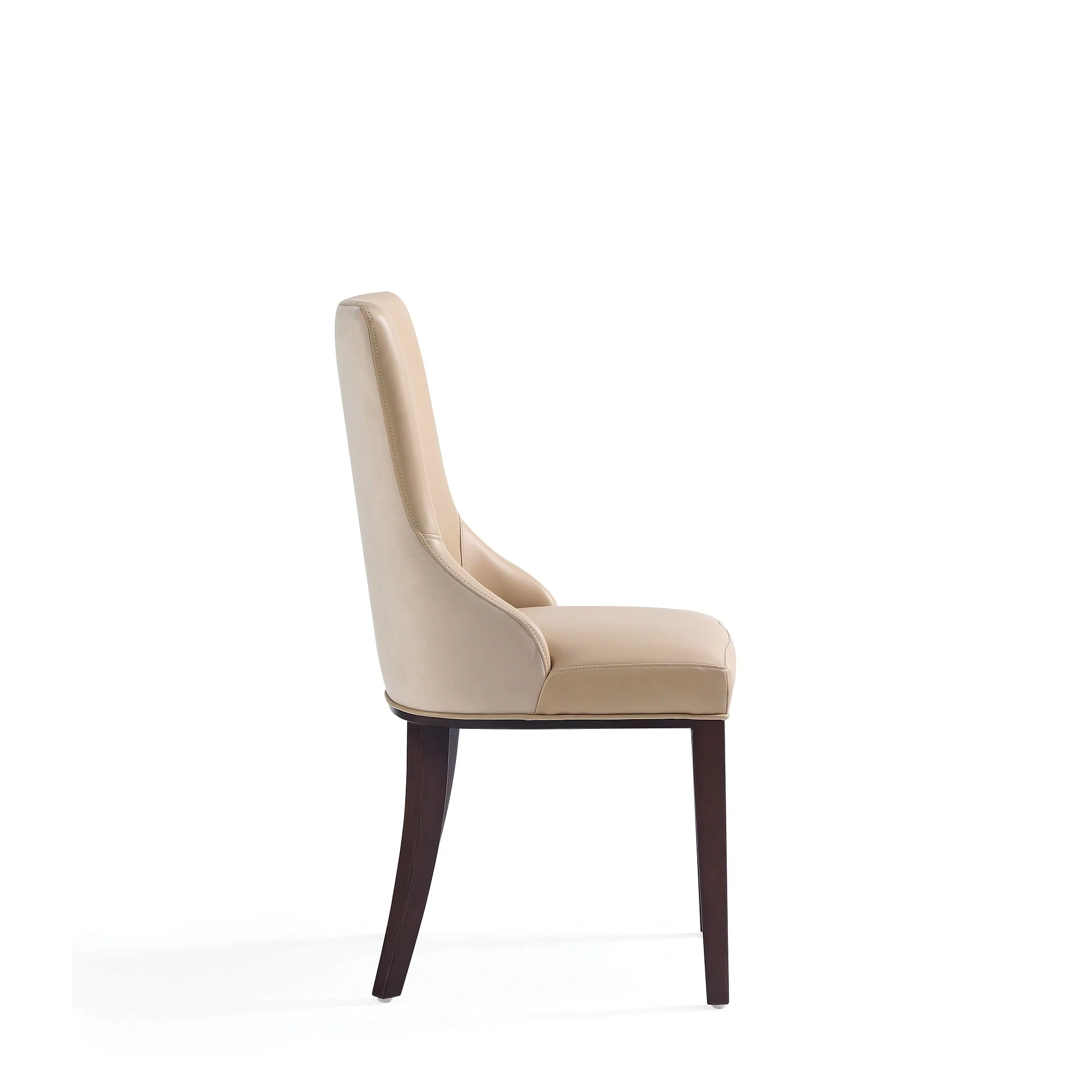 Shubert 6-Piece Faux Leather and Velvet Dining Chair Set in Tan - Image 8
