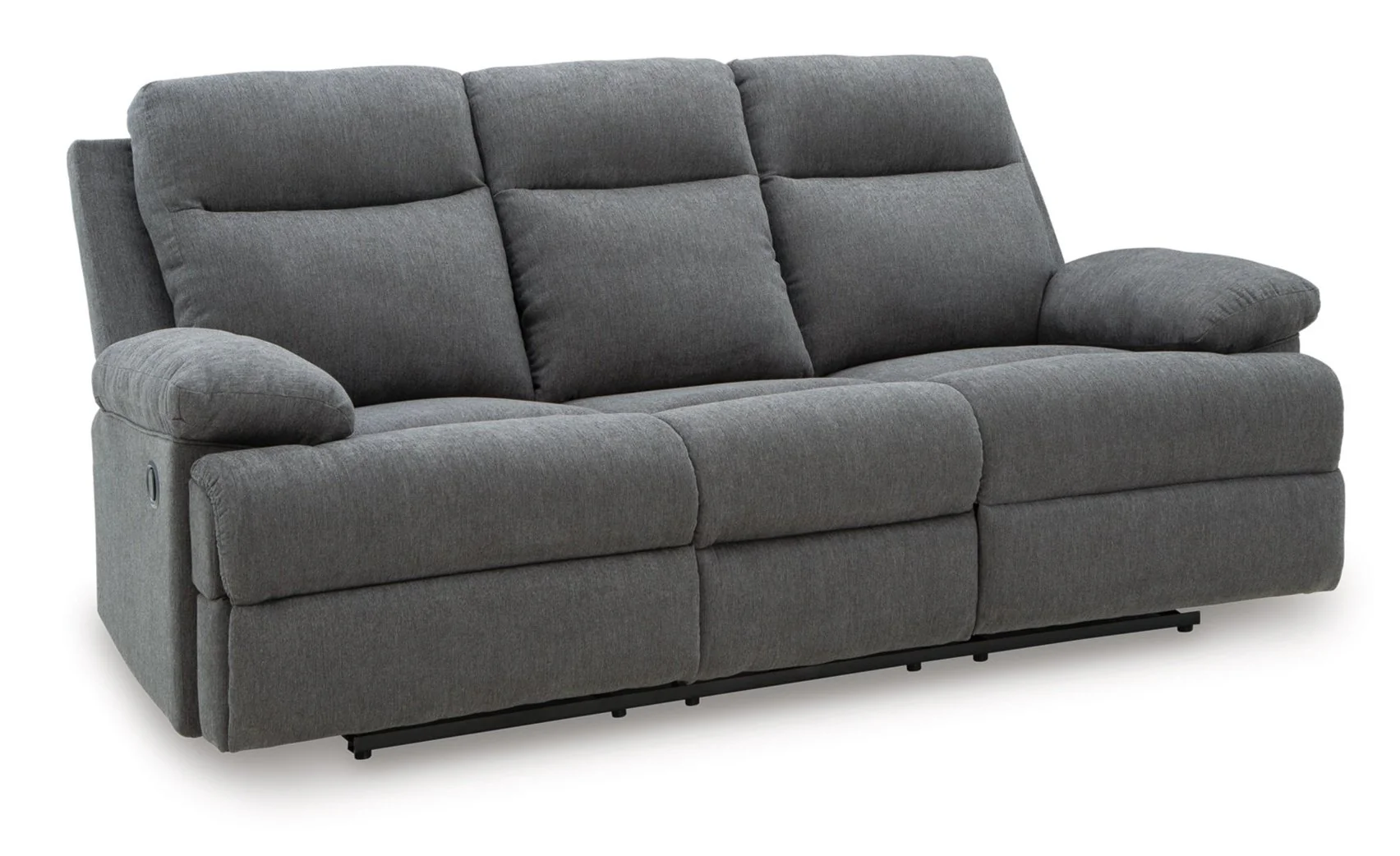 Side-Swipe Charcoal Manual Reclining Sofa & Loveseat - Image 5
