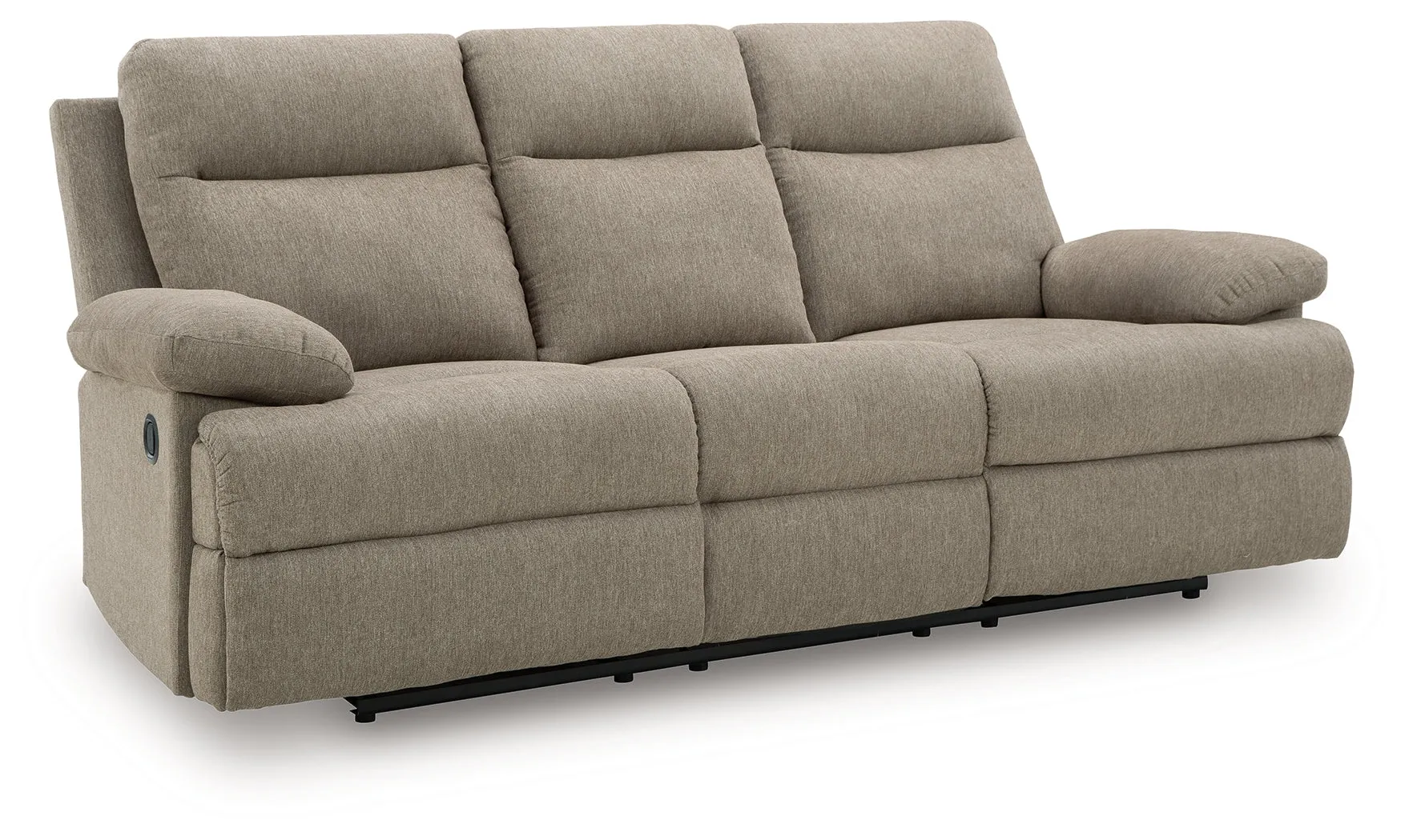 Side-Swipe Mocha Manual Reclining Sofa and Loveseat - Image 7