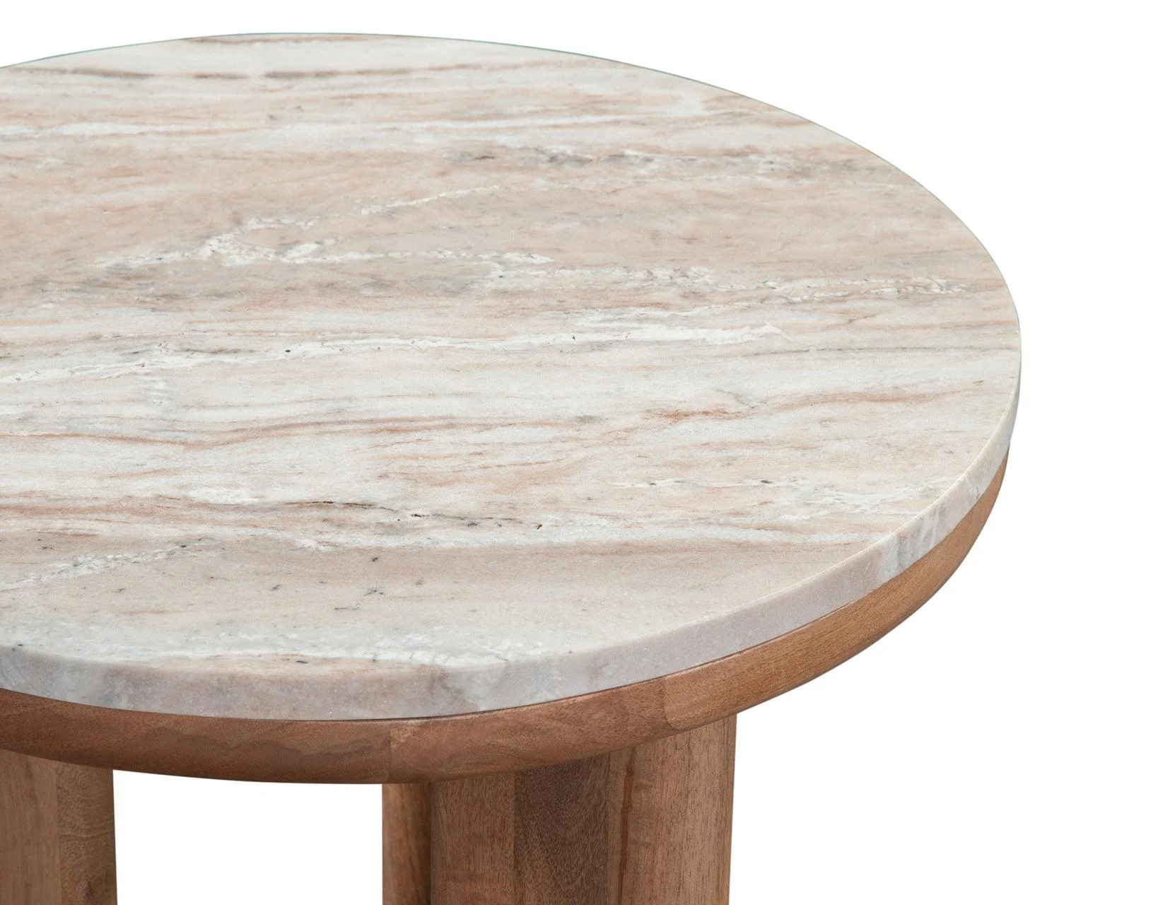Sidney 3-Piece Round Toronto Brown Marble Top Table Set - Image 9