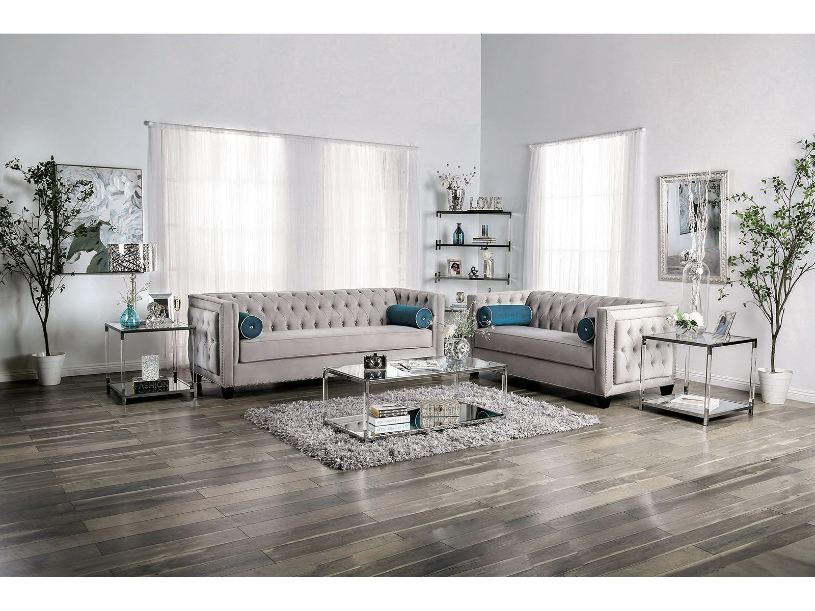 Silvan Gray Sofa & Loveseat