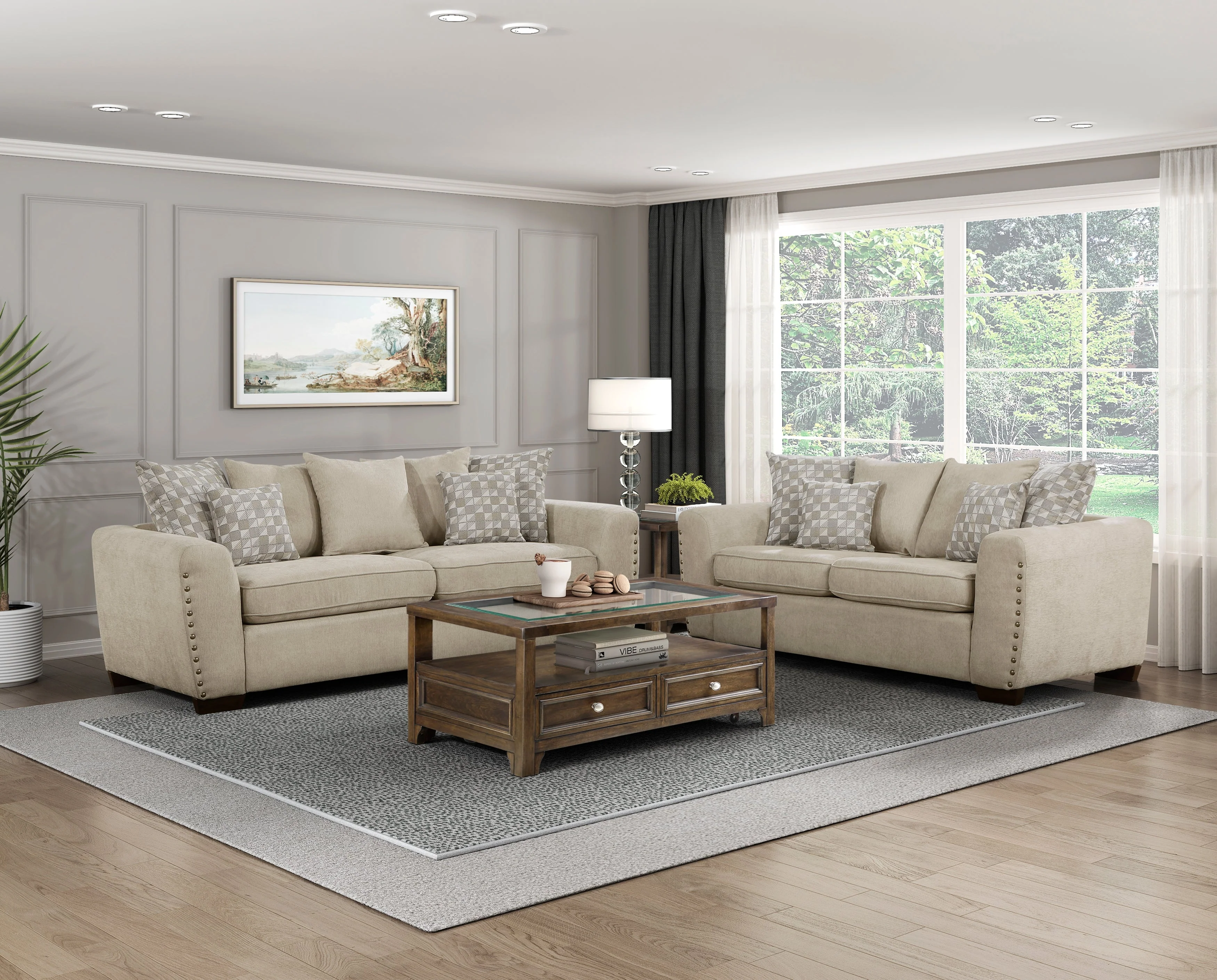 Silverthorne Light Brown Living Room Set - Image 2