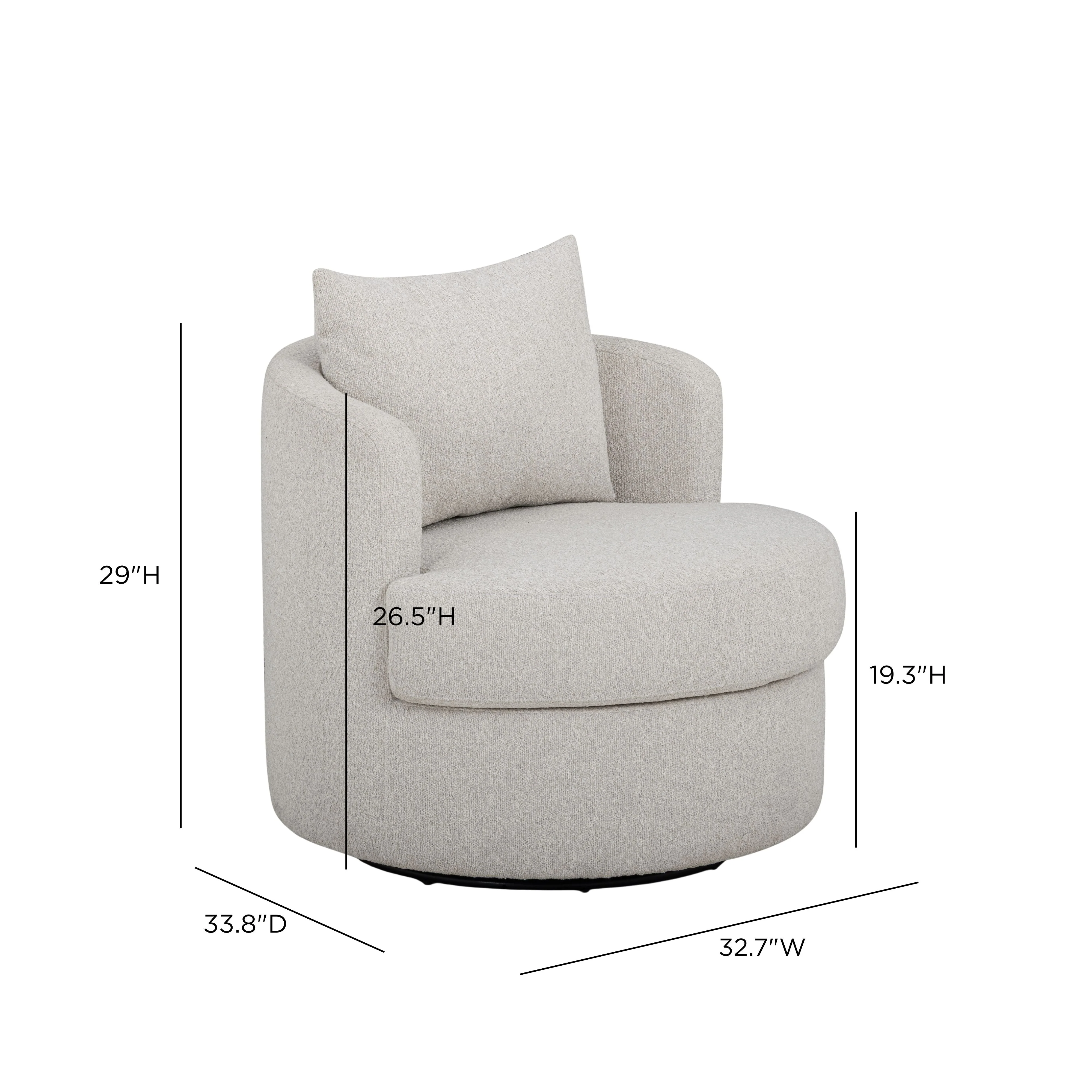 Silvi Performance Boucle Swivel Accent Chair - Image 6